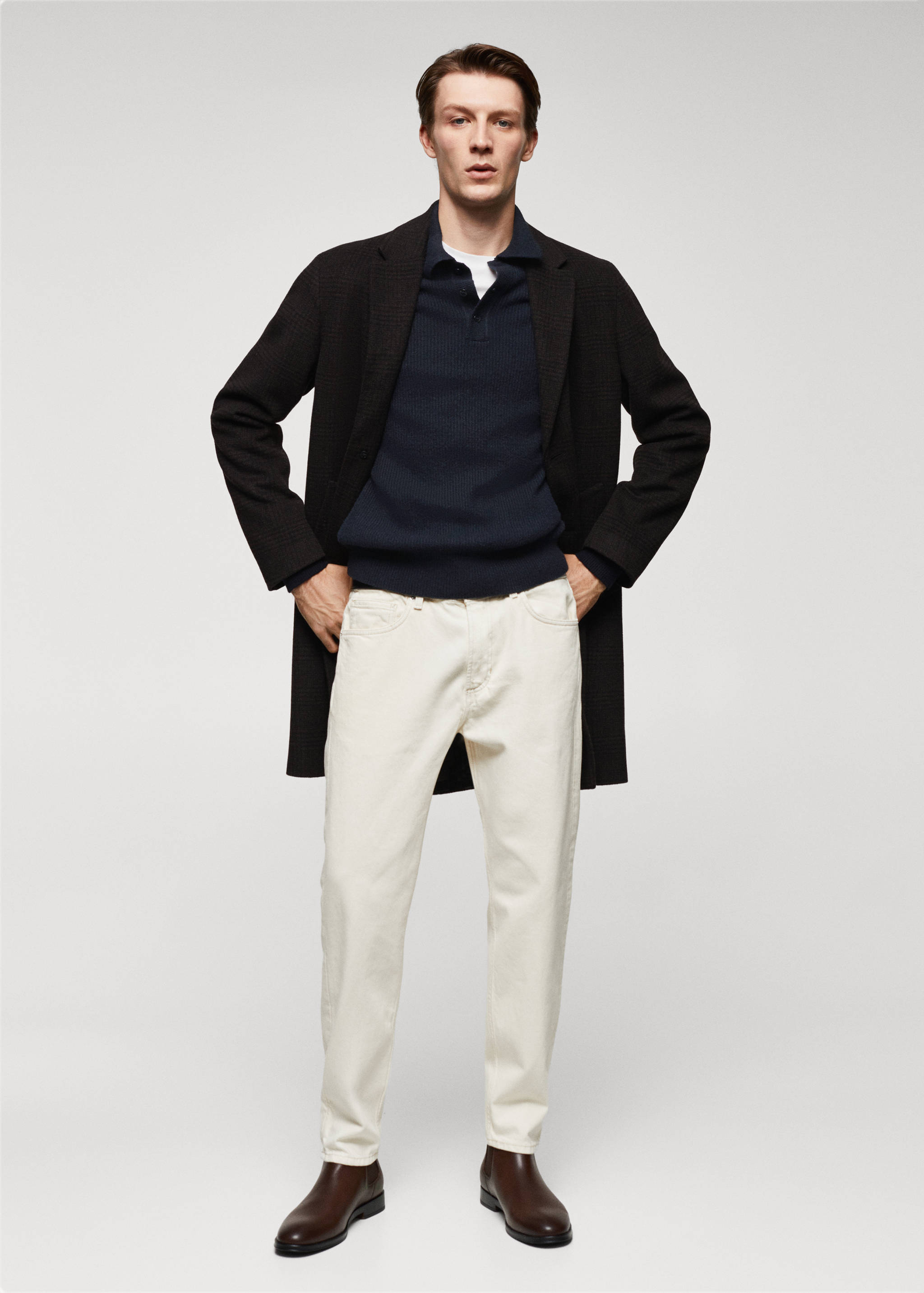Rippstrick-Poloshirt - Allgemeine Ansicht