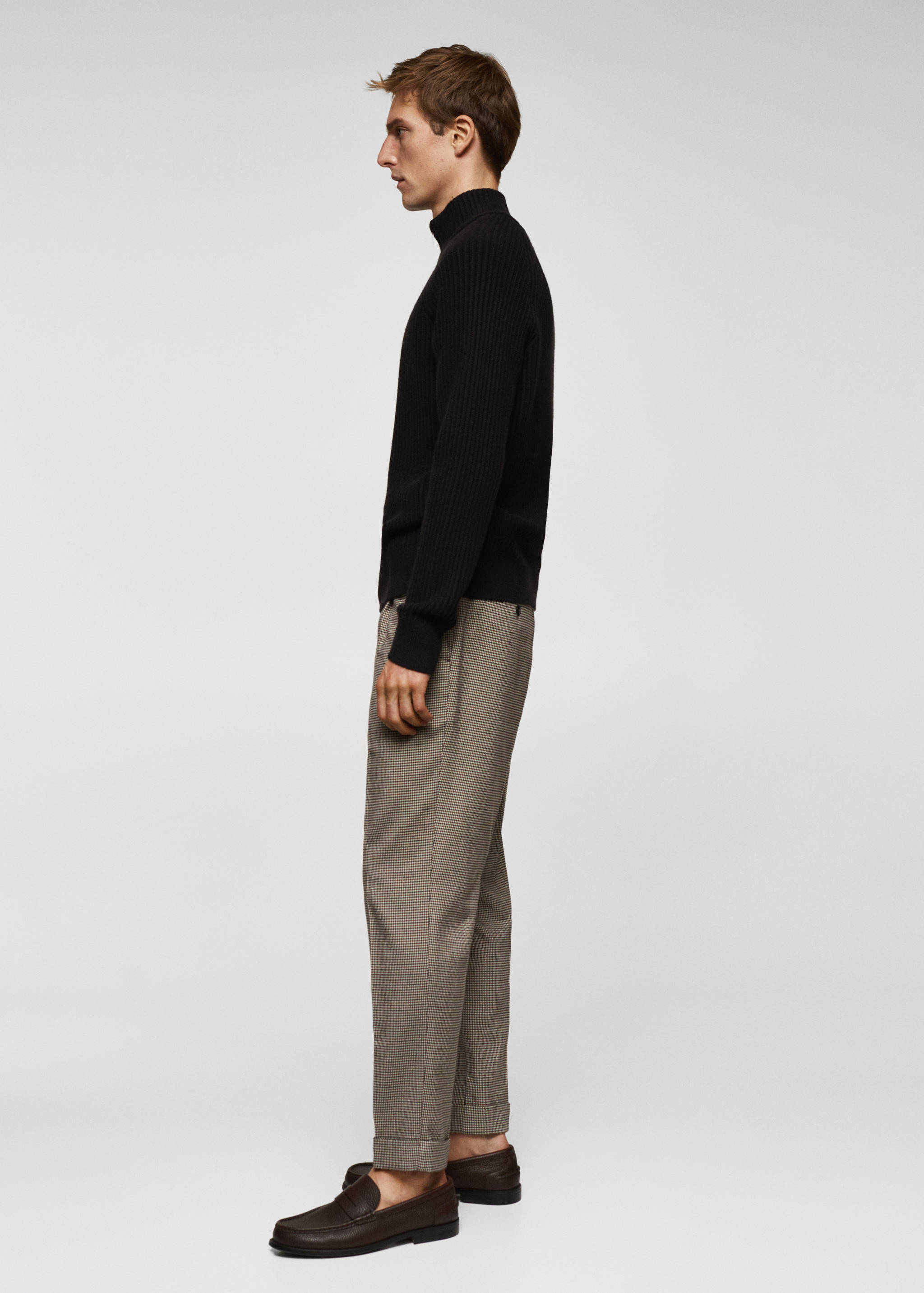 Žebrovaný kardigan s detailem zipu - Detail zboží 2