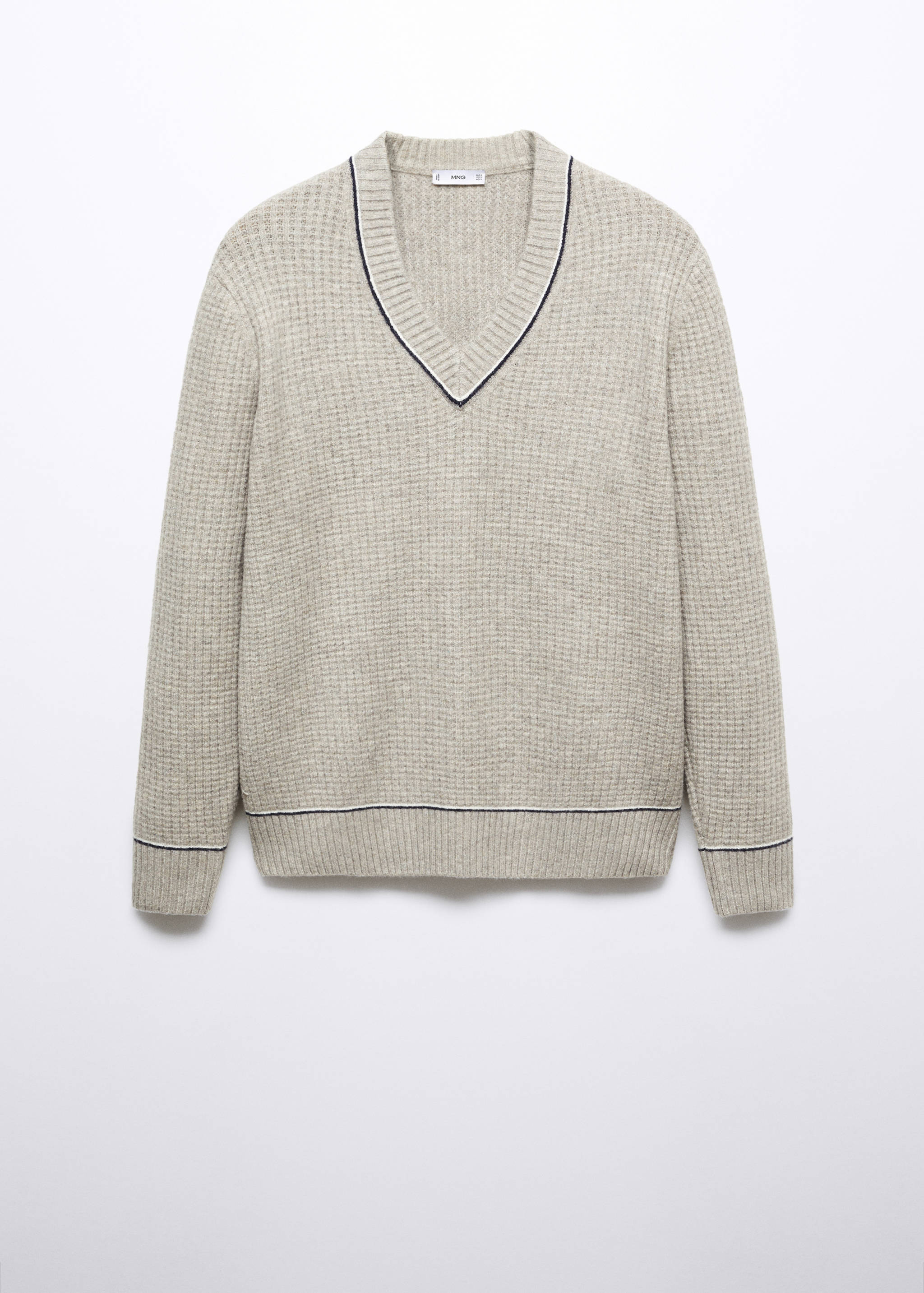 Structured V-neck sweater - Article without model