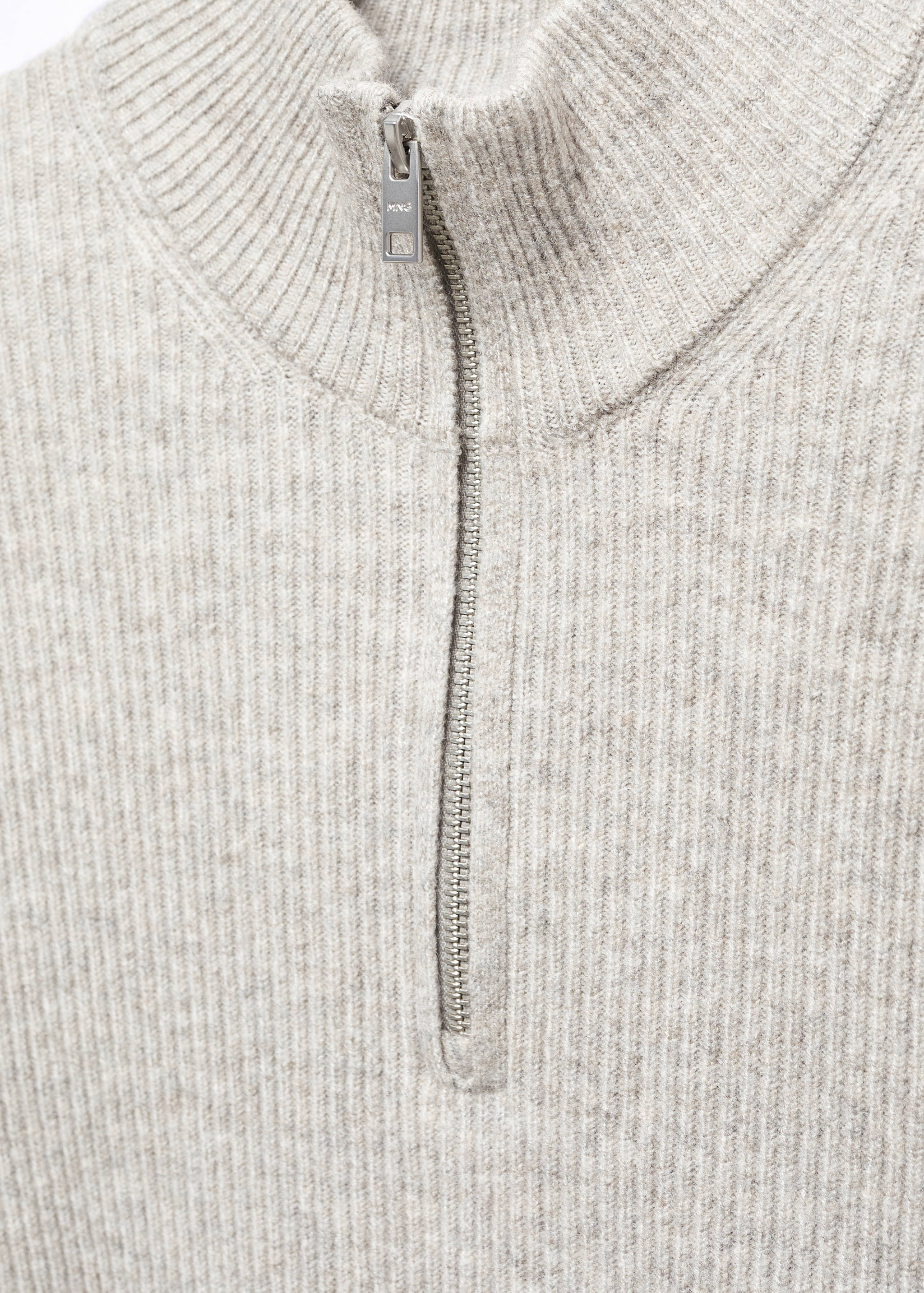 Ribbed sweater with zip - Details of the article 8