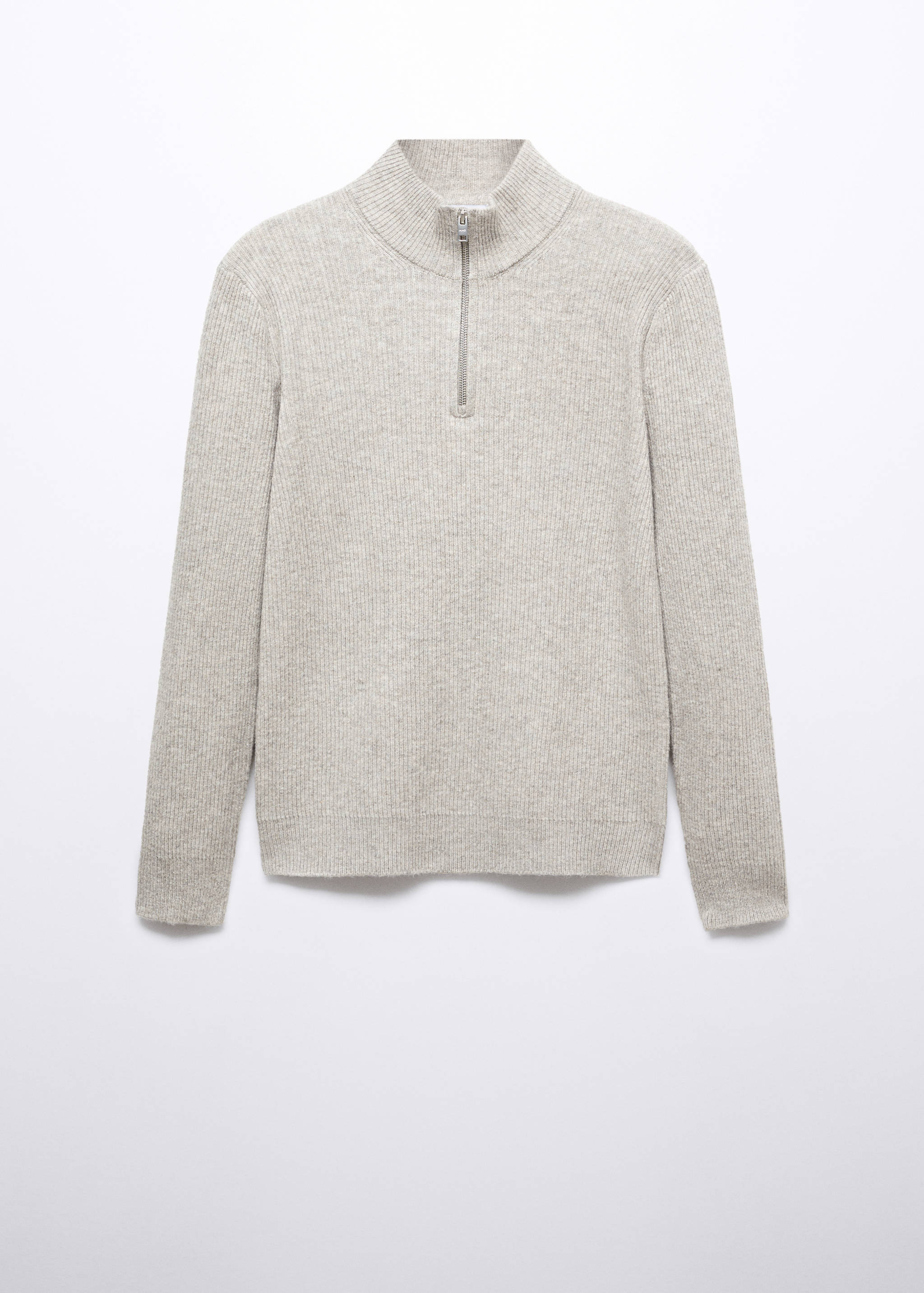 Gerippter Pullover mit Reißverschluss - Artikel ohne Model