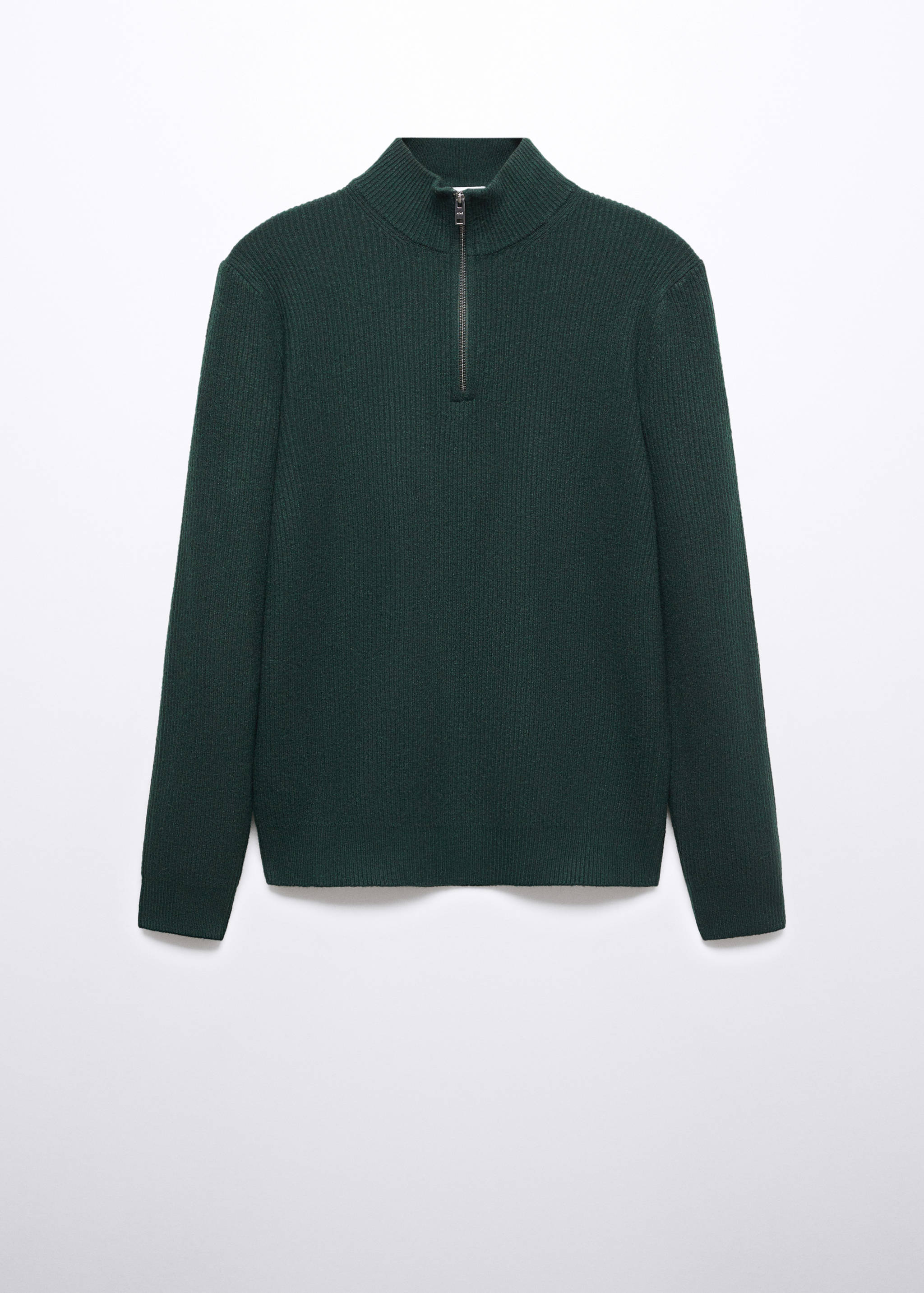 Ribbed sweater with zip - Article without model