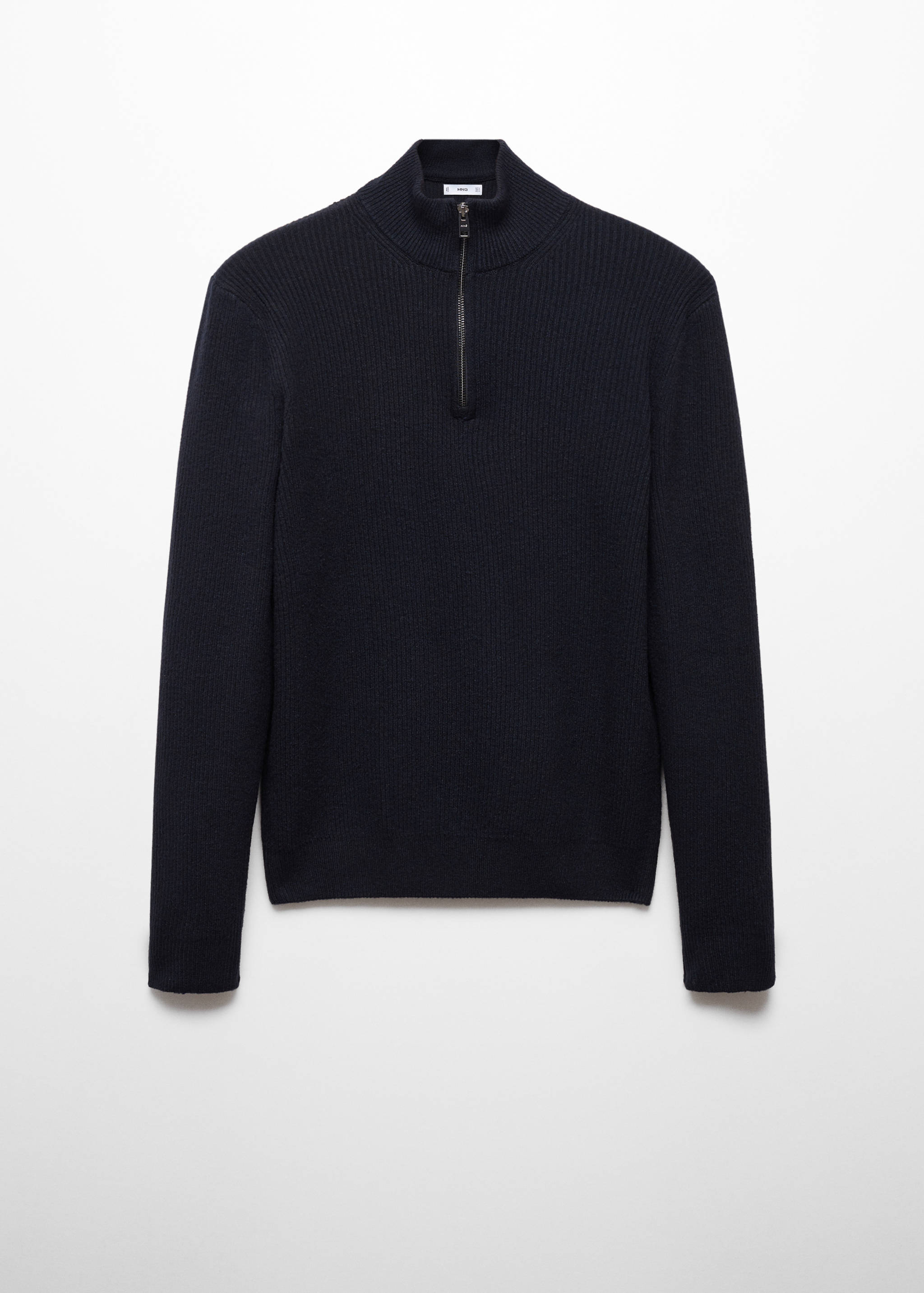 Gerippter Pullover mit Reißverschluss - Artikel ohne Model