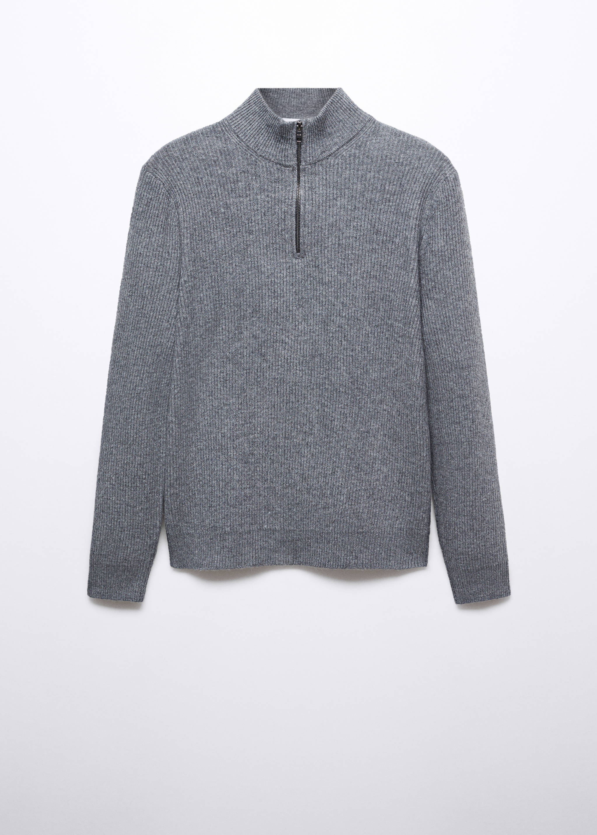 Gerippter Pullover mit Reißverschluss - Artikel ohne Model