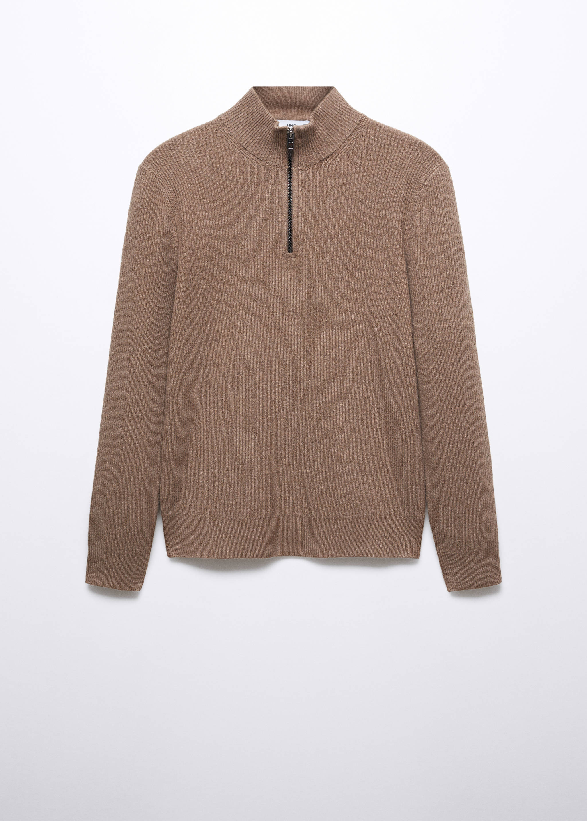 Ribbed sweater with zip - Article without model