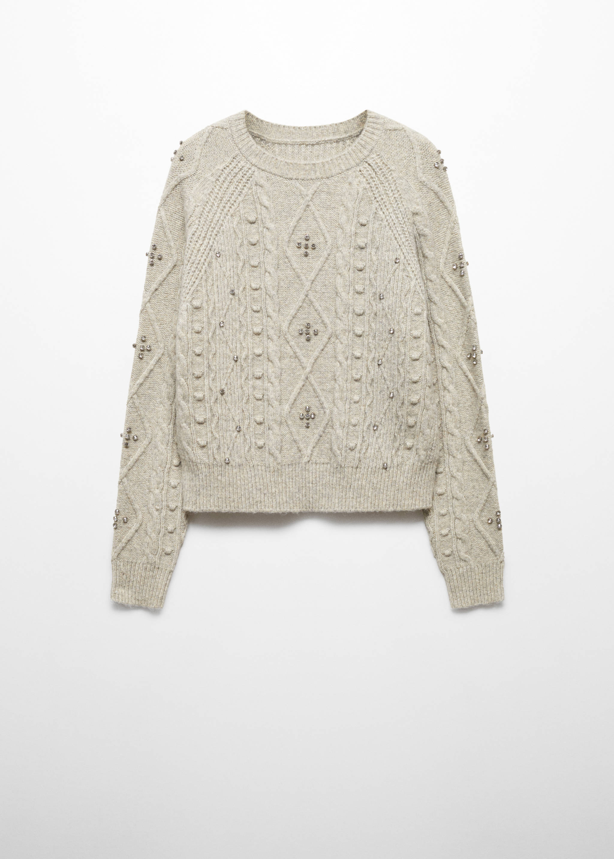 Rhinestone braided sweater - Article without model