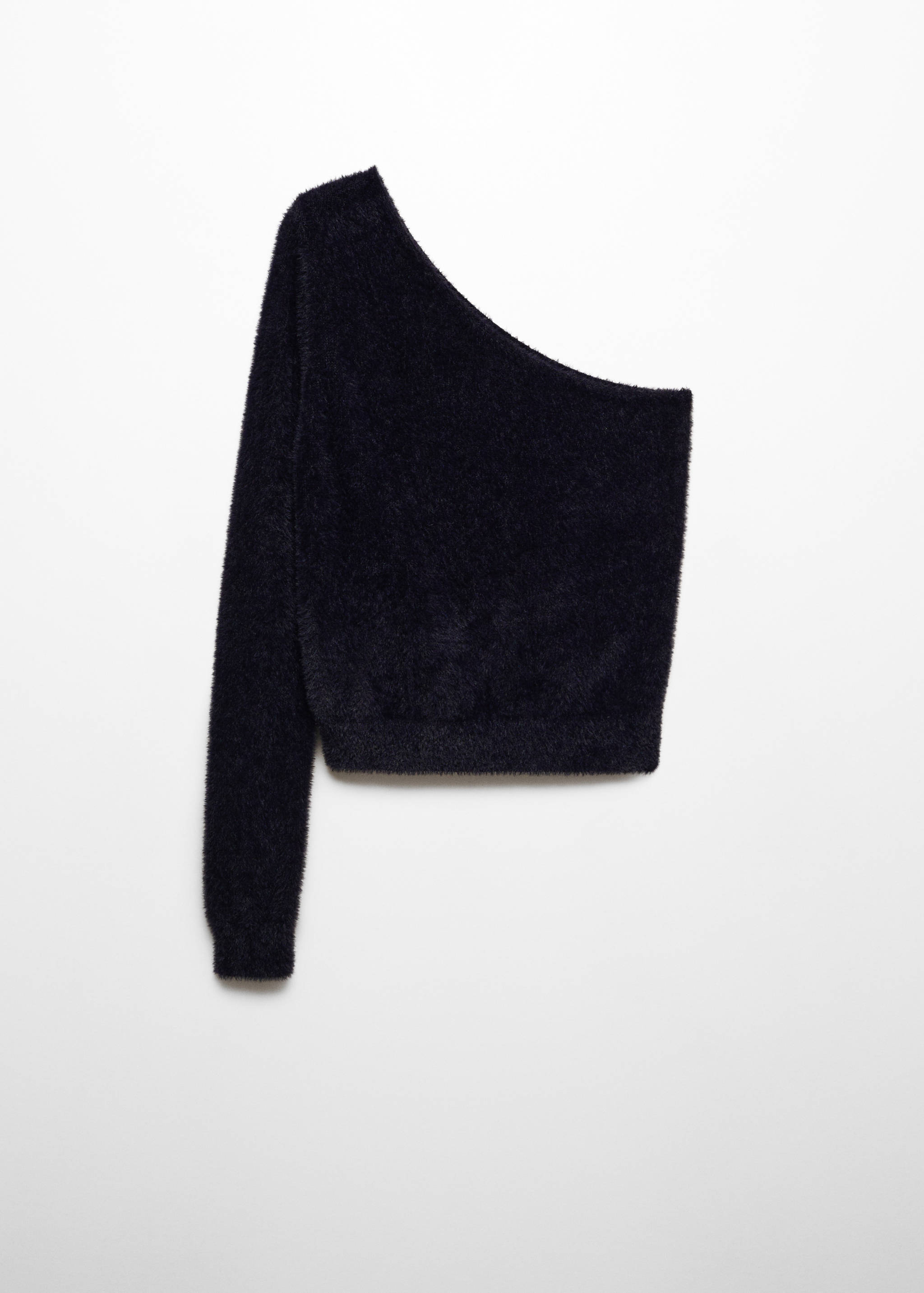 Asymmetrischer Pullover mit Fell-Effekt - Artikel ohne Model