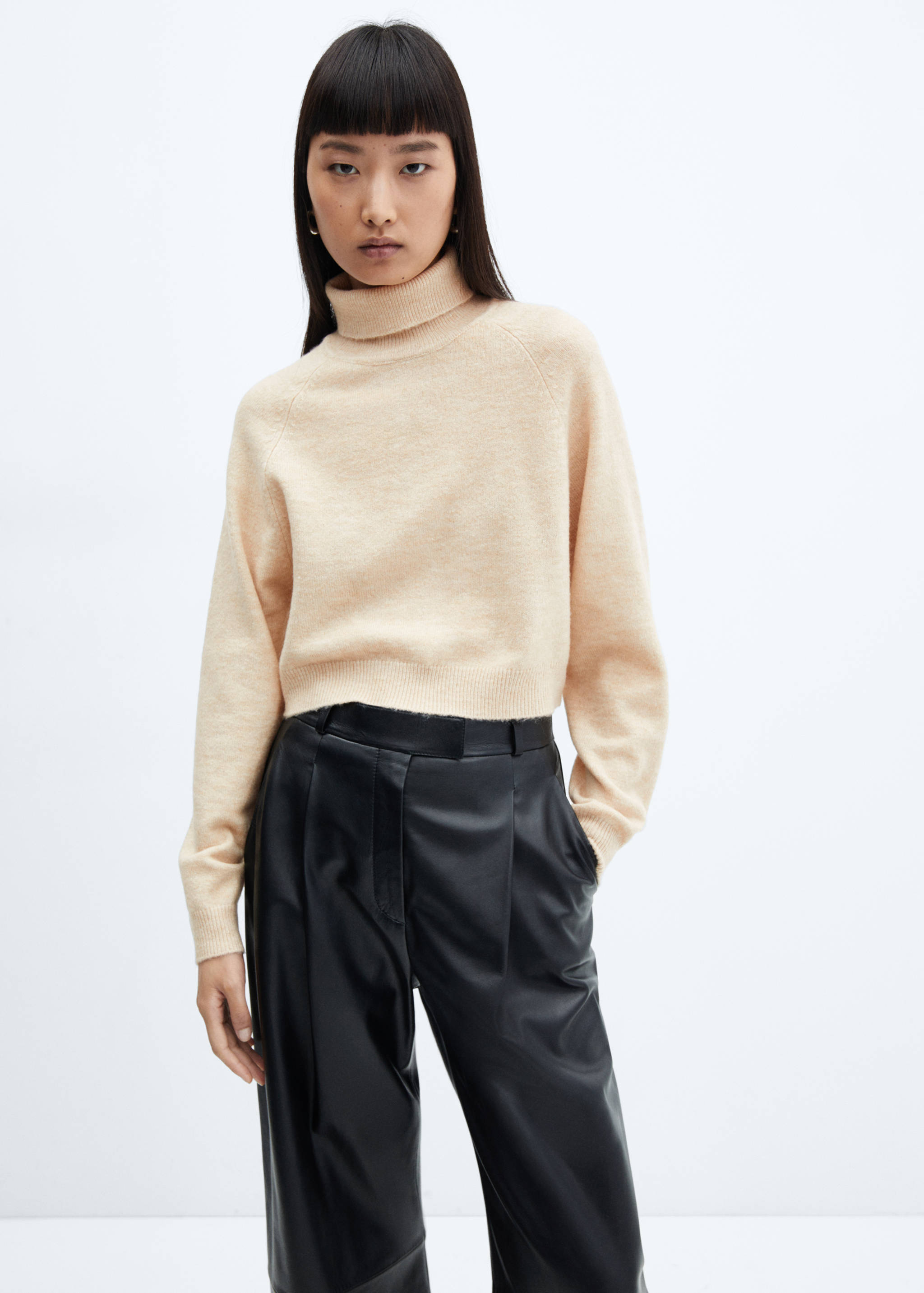 Turtleneck knitted sweater - Medium plane