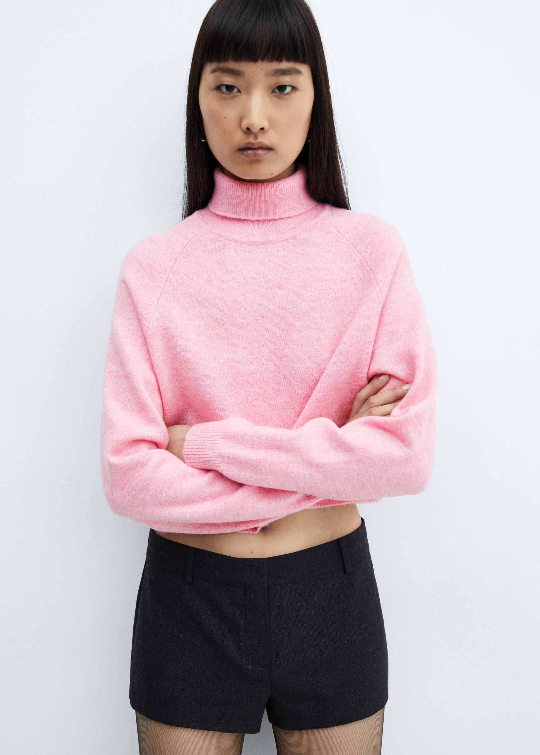 Turtleneck knitted sweater - Medium plane