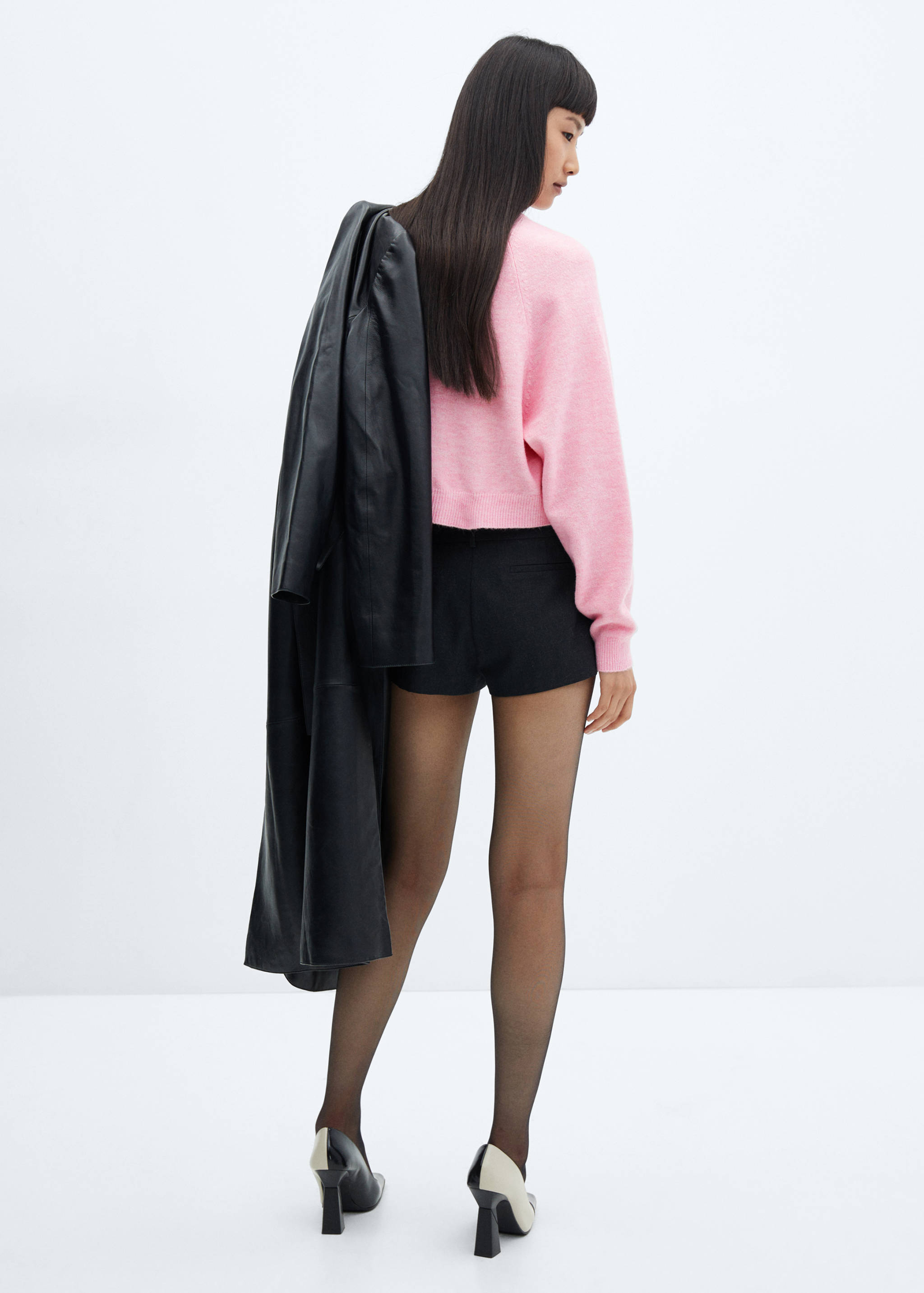 Turtleneck knitted sweater - Reverse of the article