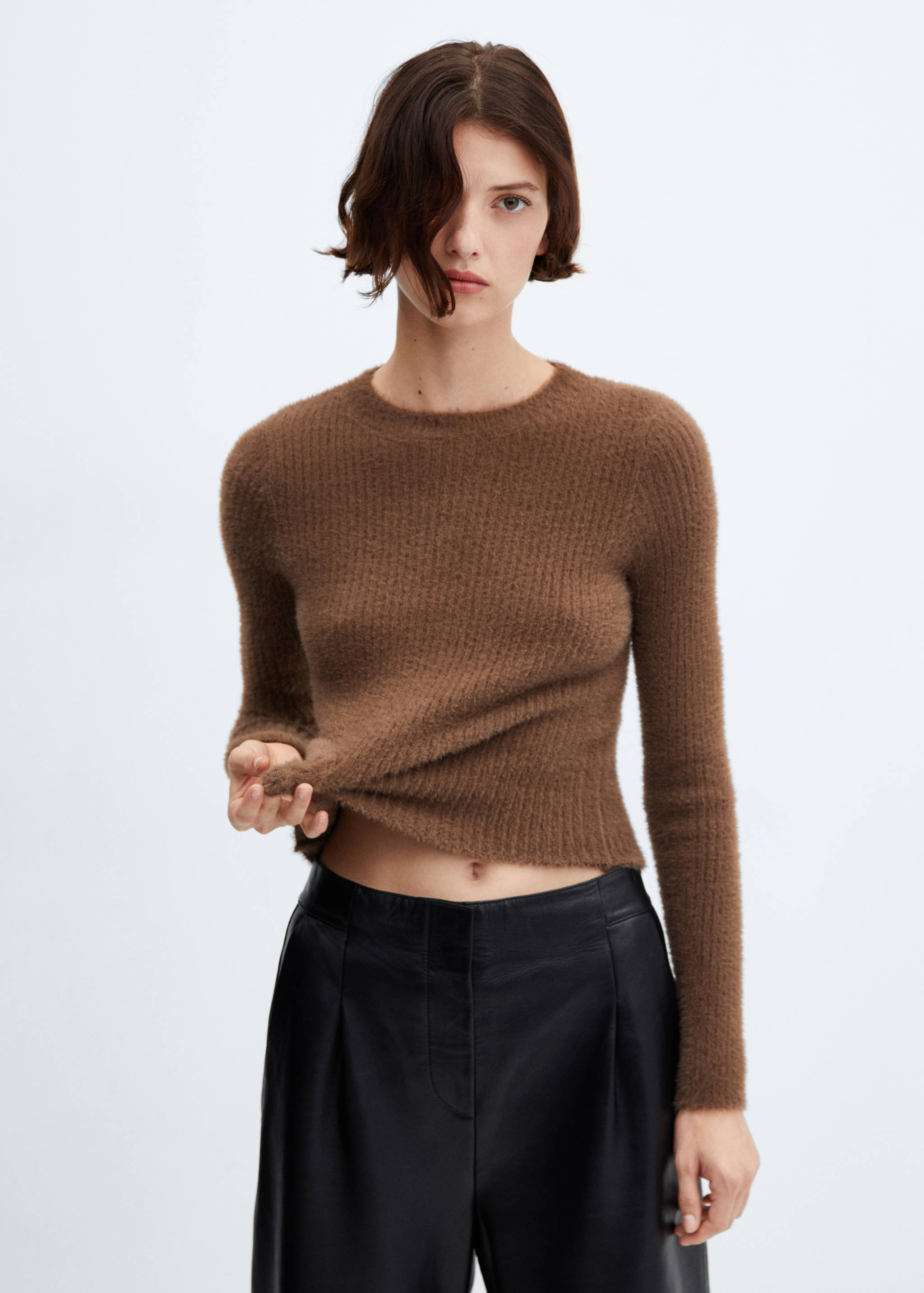 Ribbed soft sweater - Medium plane
