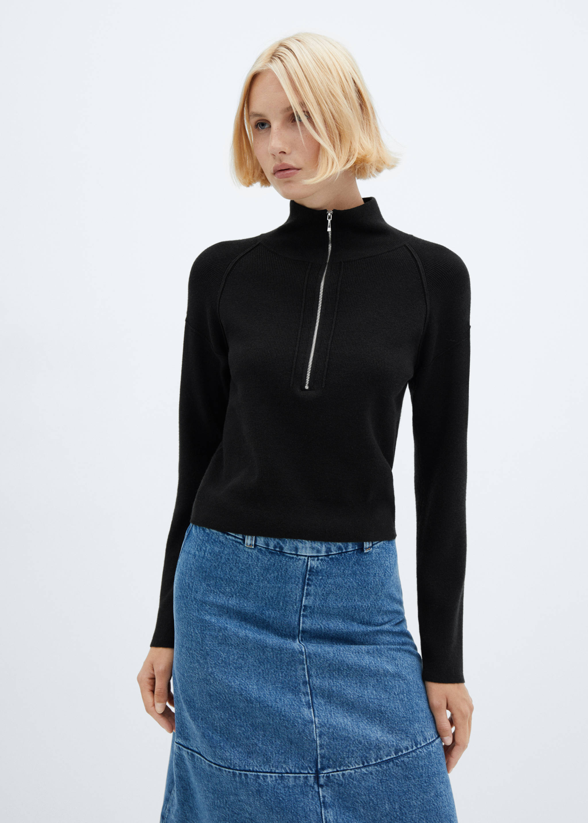 Zip neck jumper - Medium plane