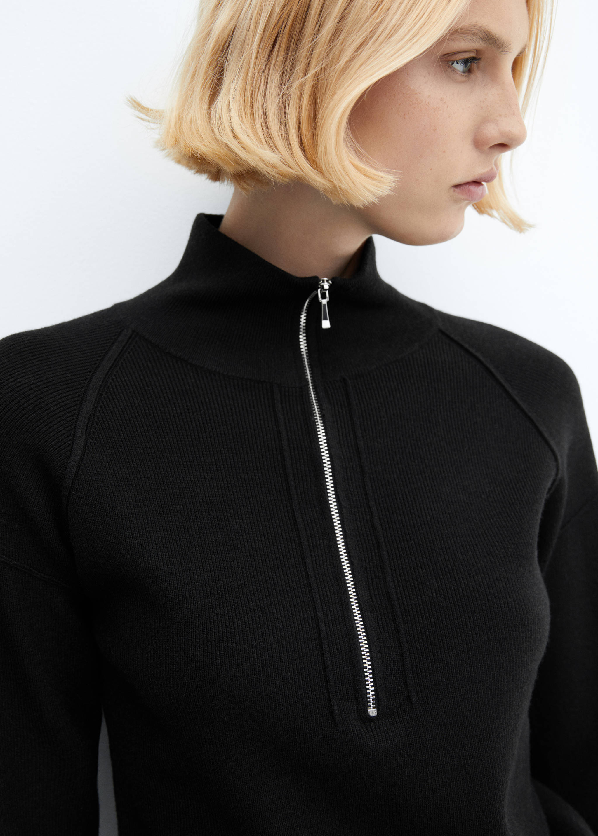 Zip neck jumper - Details of the article 1
