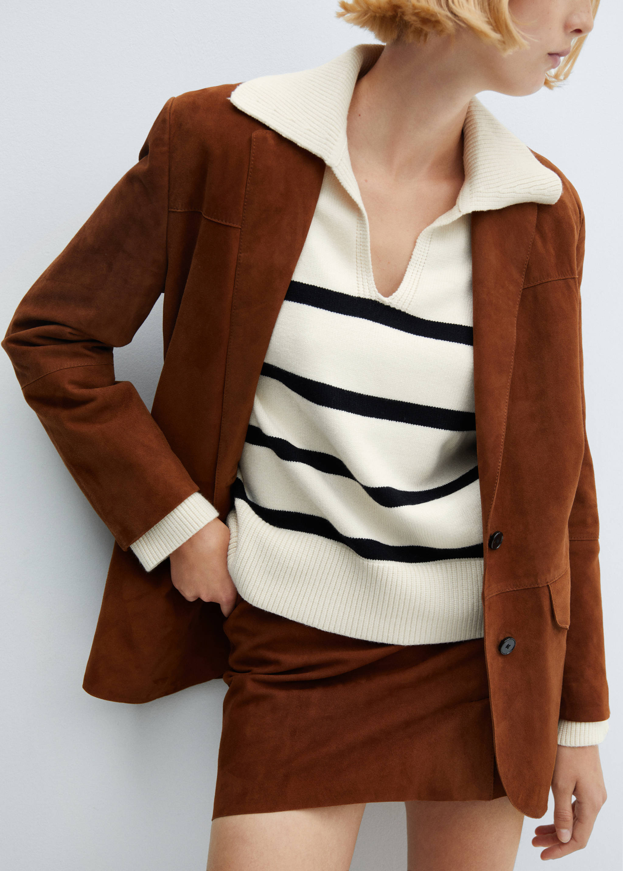 Striped polo-neck sweater - Details of the article 2