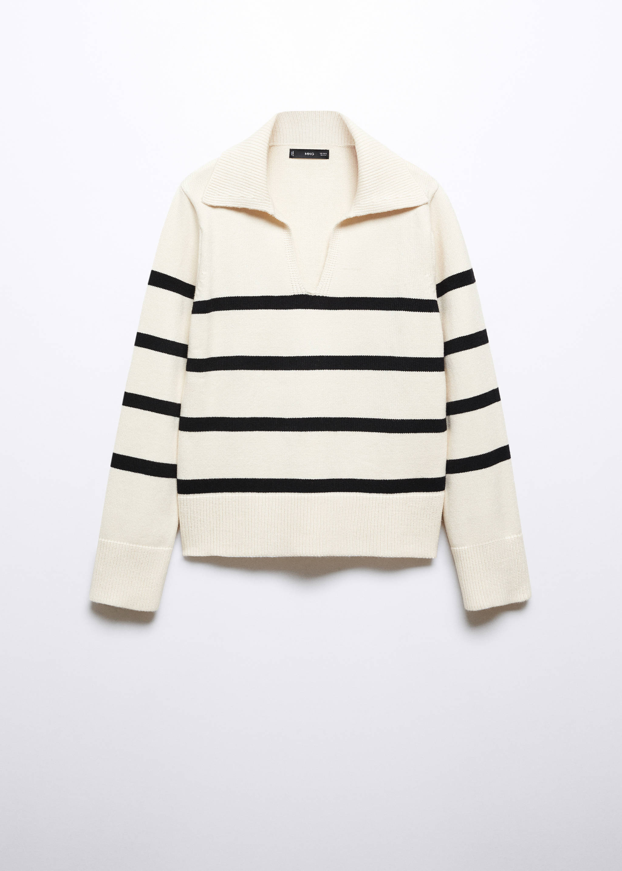 Striped polo-neck sweater - Article without model