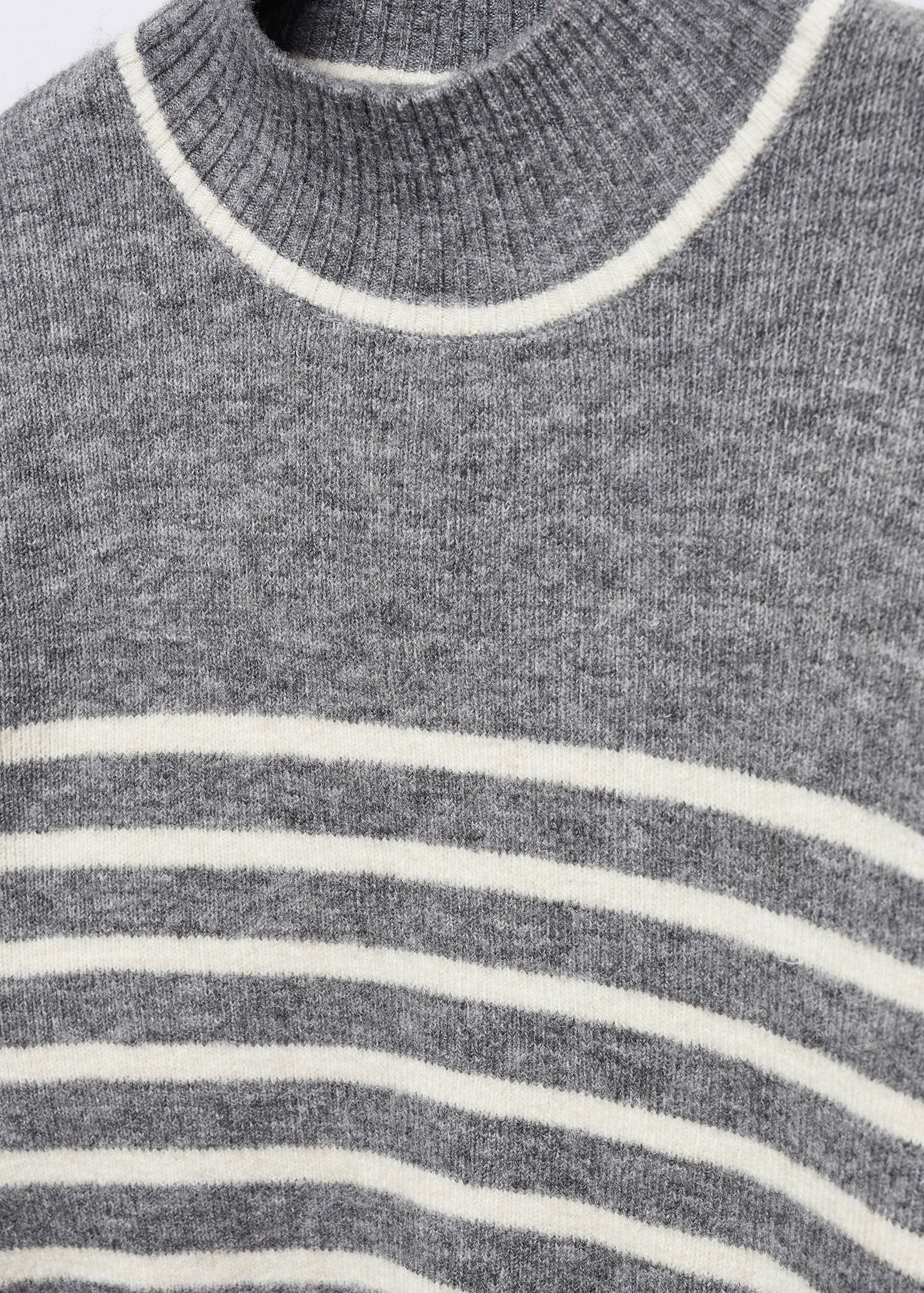 Stripe-print sweater with perkins neck - Details of the article 8
