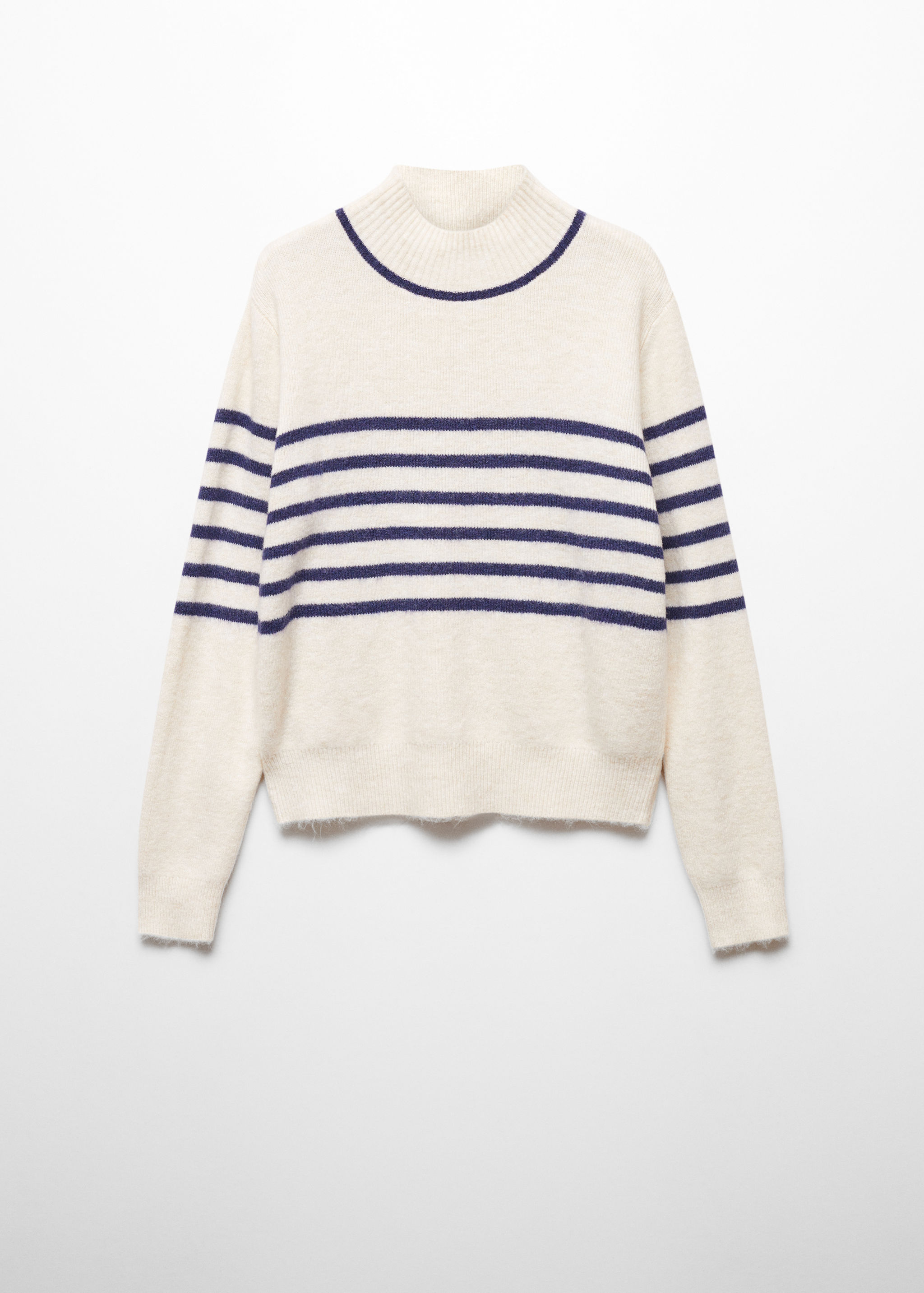 Stripe-print sweater with perkins neck - Article without model