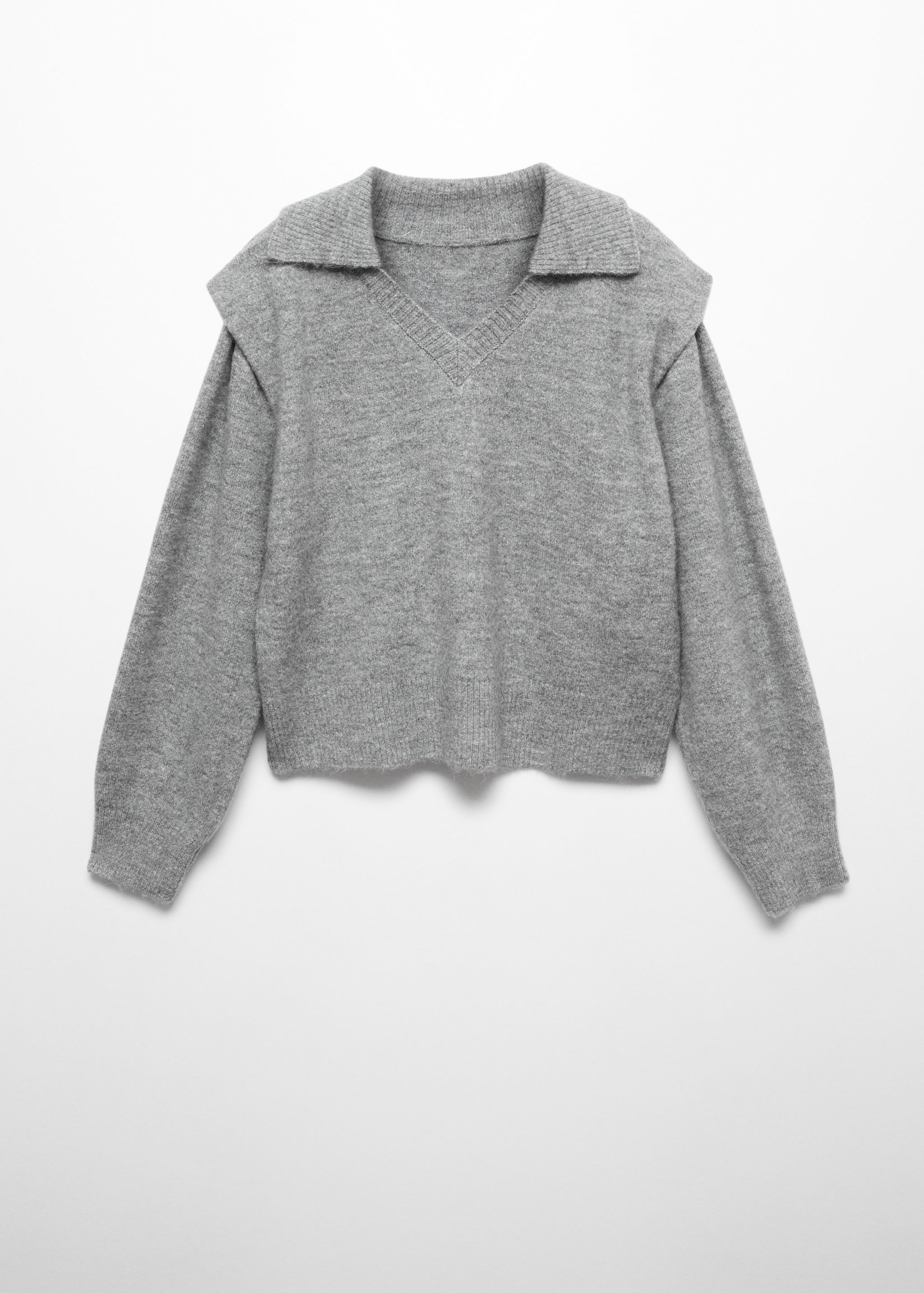 Pullover mit Schulterpolstern und Polokragen - Artikel ohne Model