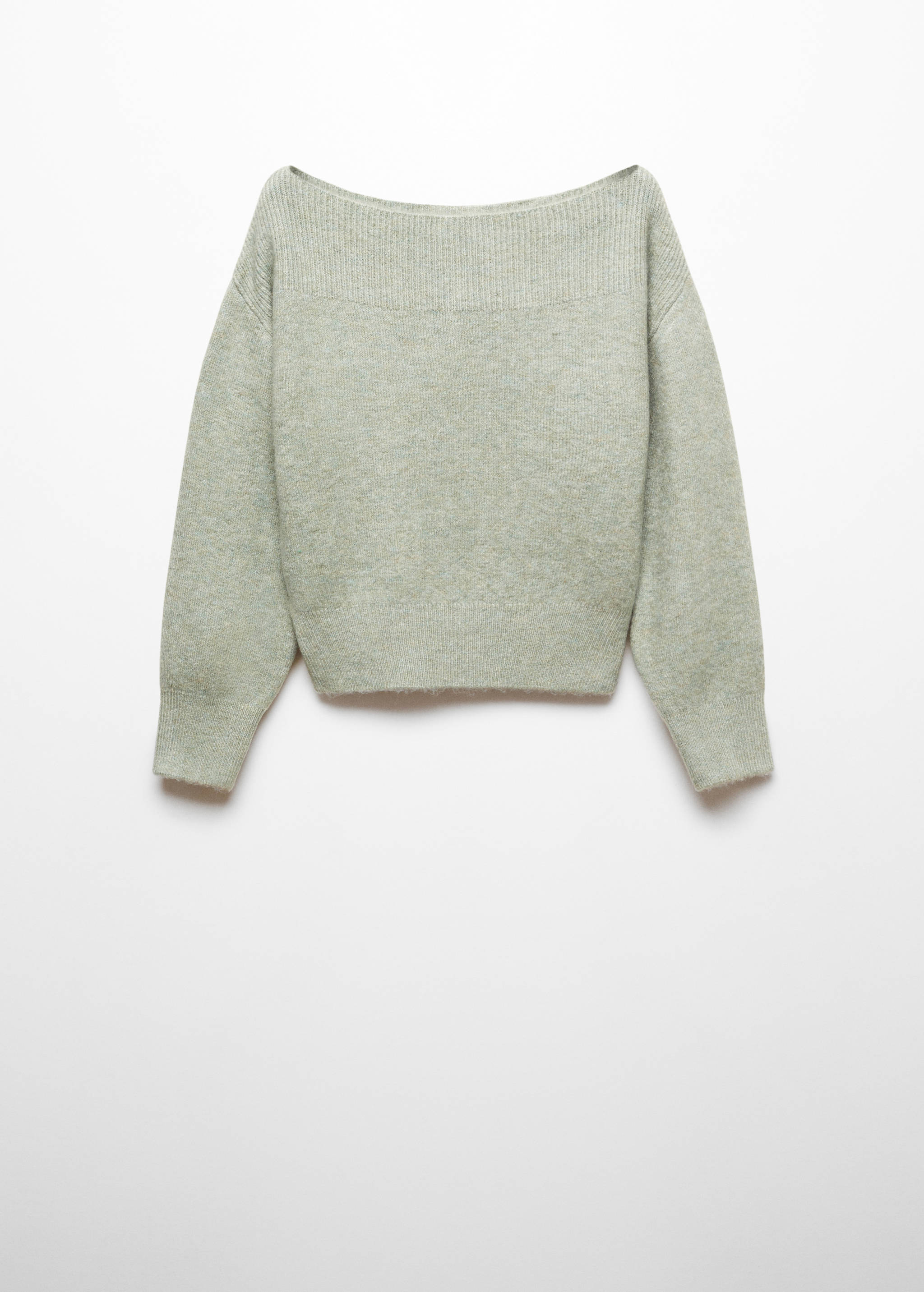 Boat-neck knitted sweater - Article without model