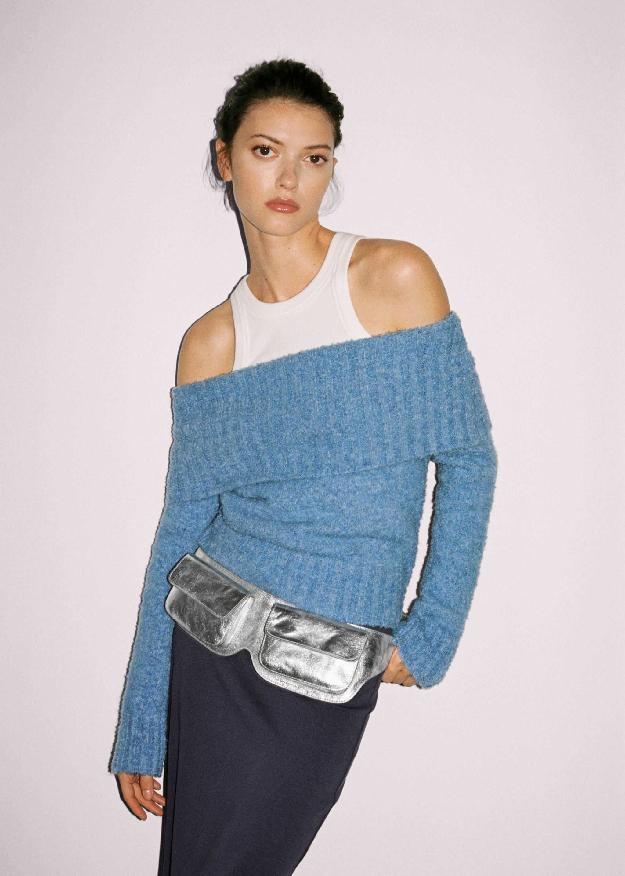 Schulterfreier Strickpullover - Detail des Artikels 6