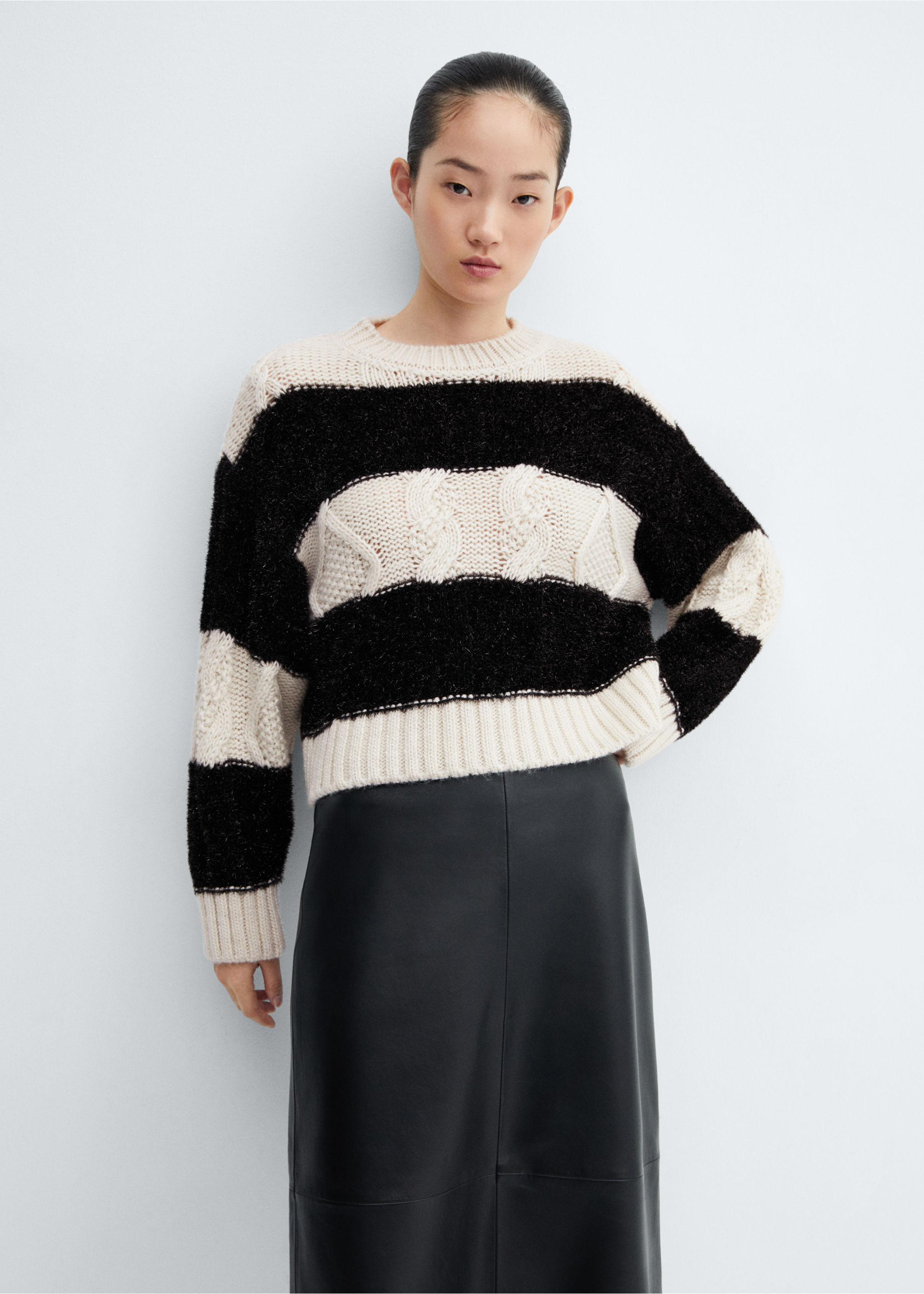 Lurex stripes sweater - Medium plane