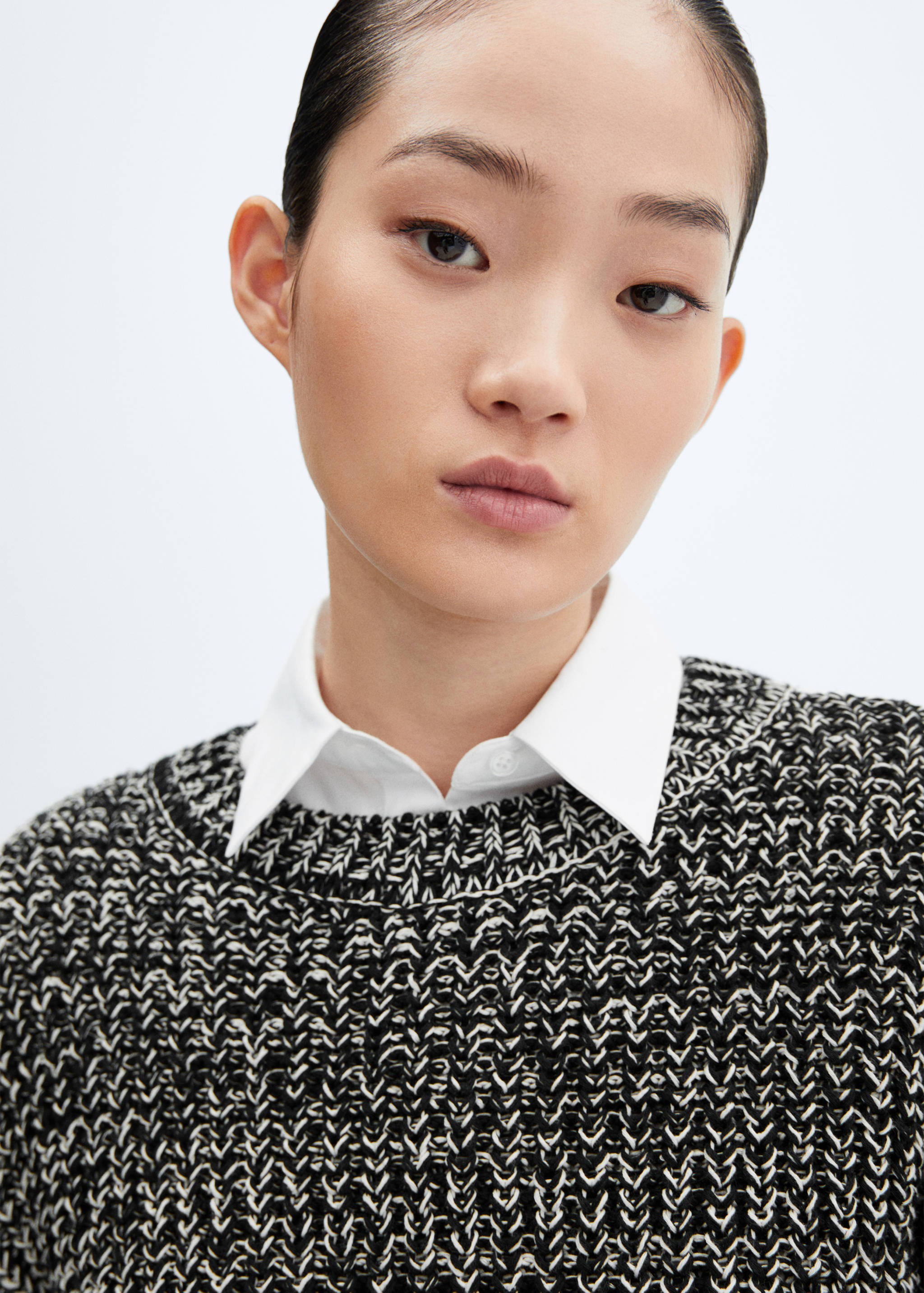 Mottled round-neck sweater - Details of the article 1