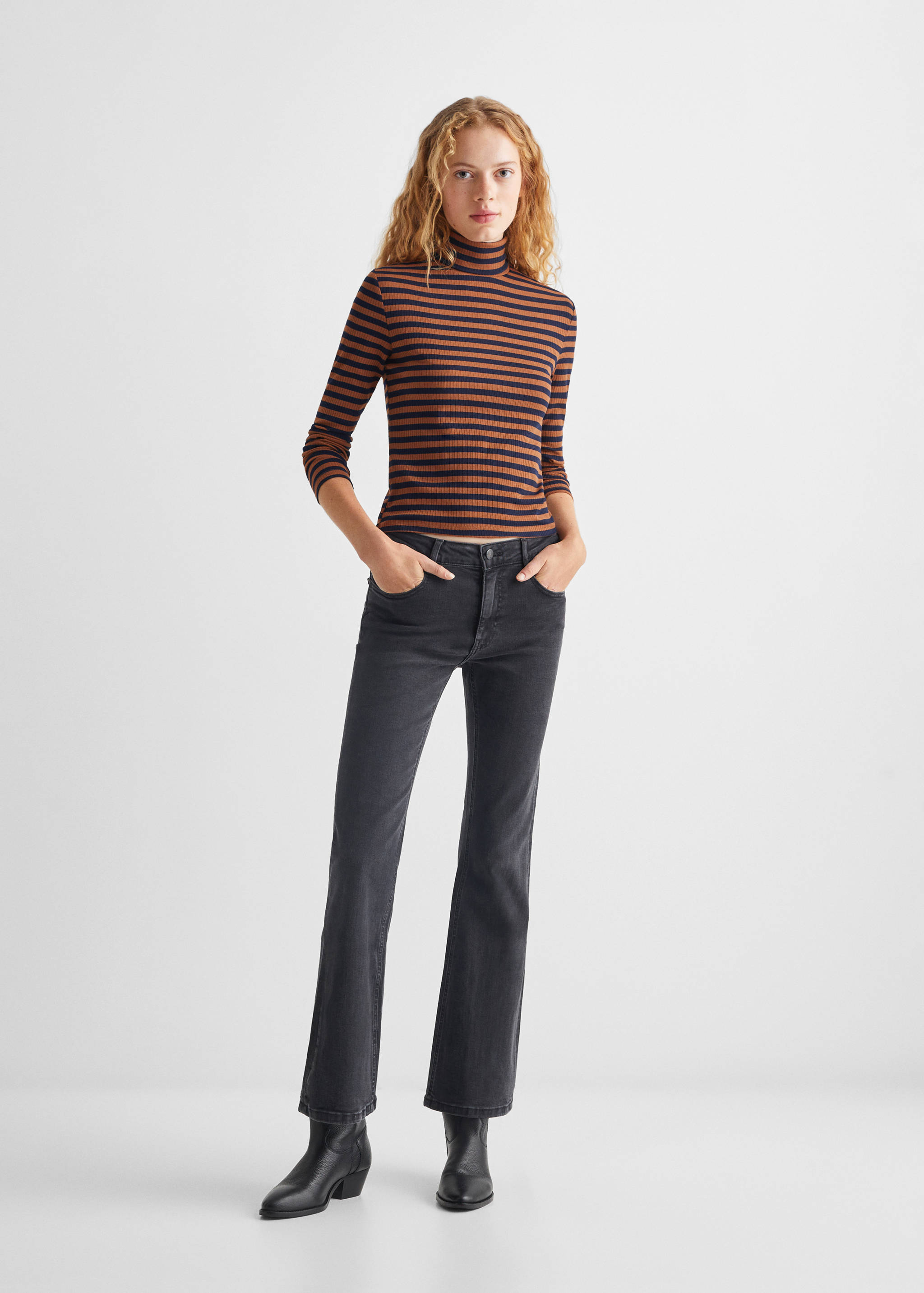 Striped turtleneck T-shirt - General plane