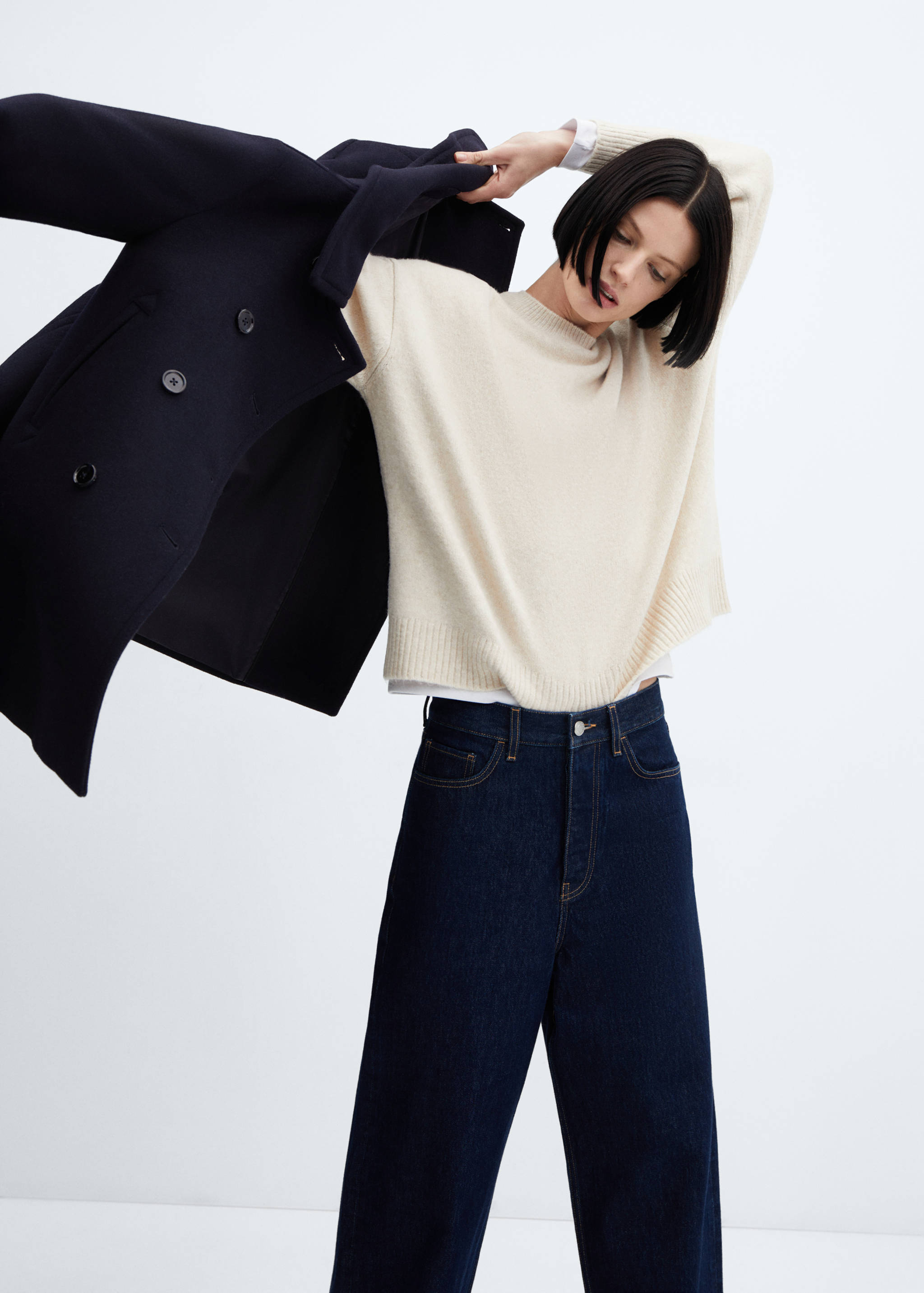 Abrigo doble botonadura cuello pelo - Detalle del artículo 6