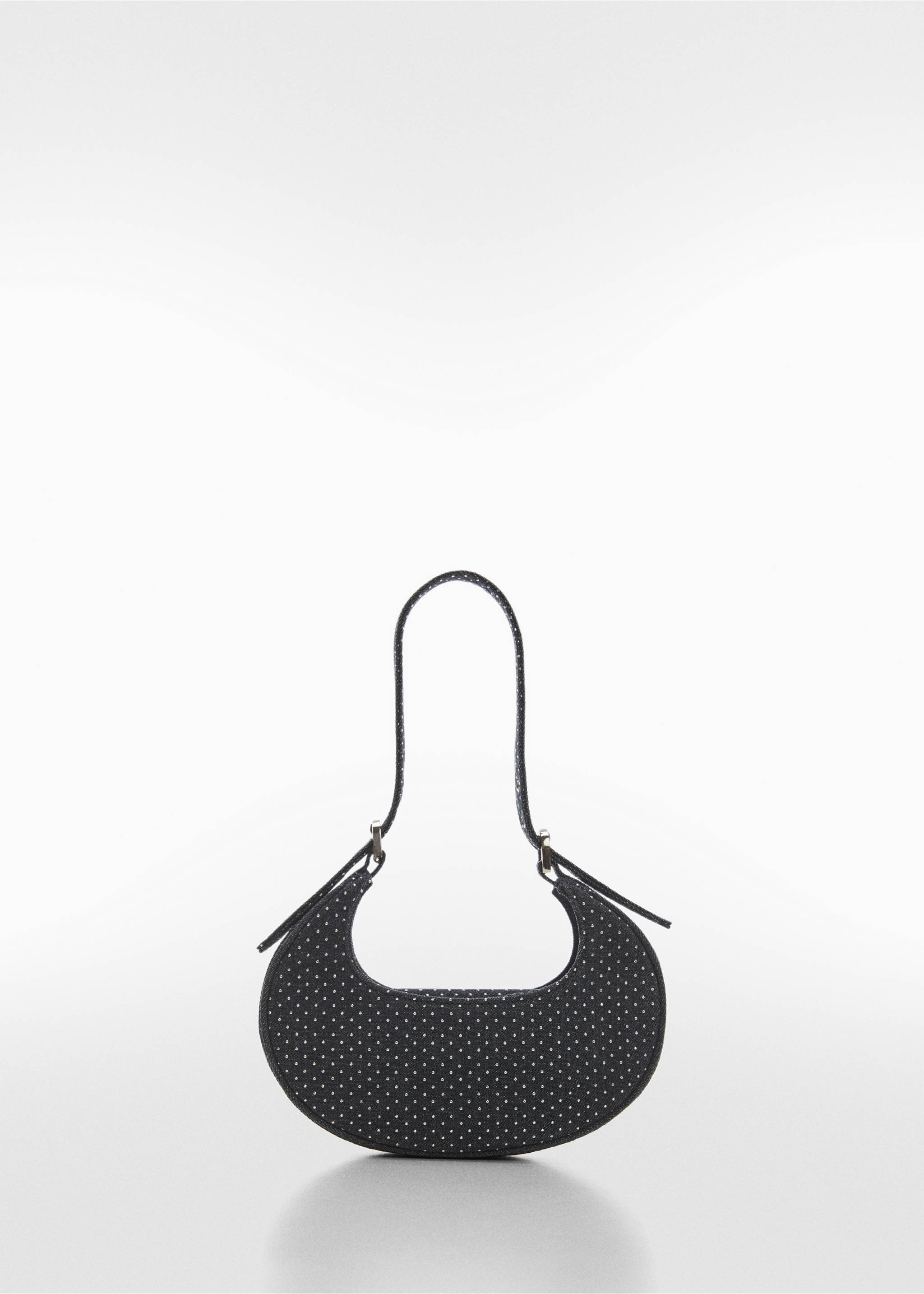 Rigid sparkly denim bag - Article without model, Dark Blue. Ref: 57008277-00.