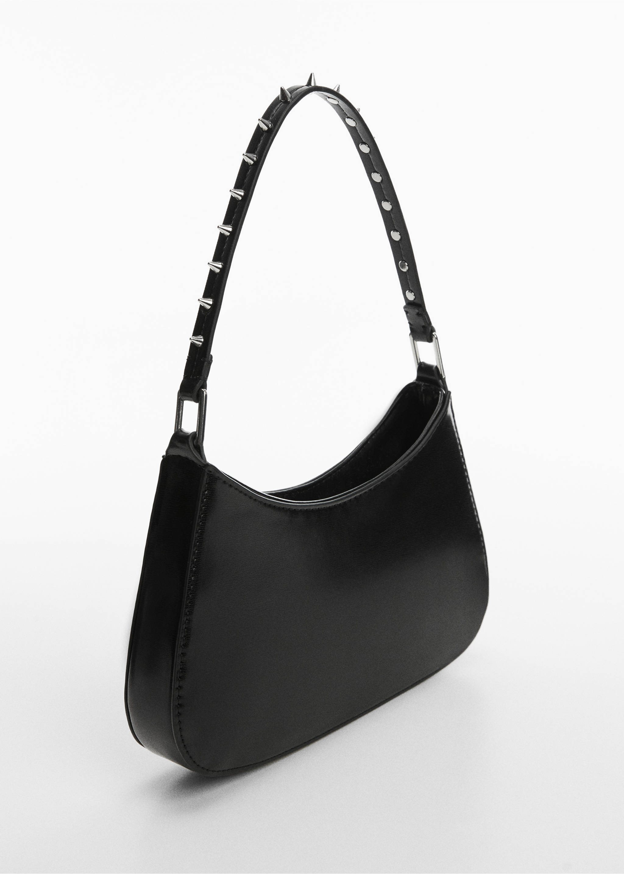 Studs handle bag - Medium plane, Black. Ref: 57008279-00.