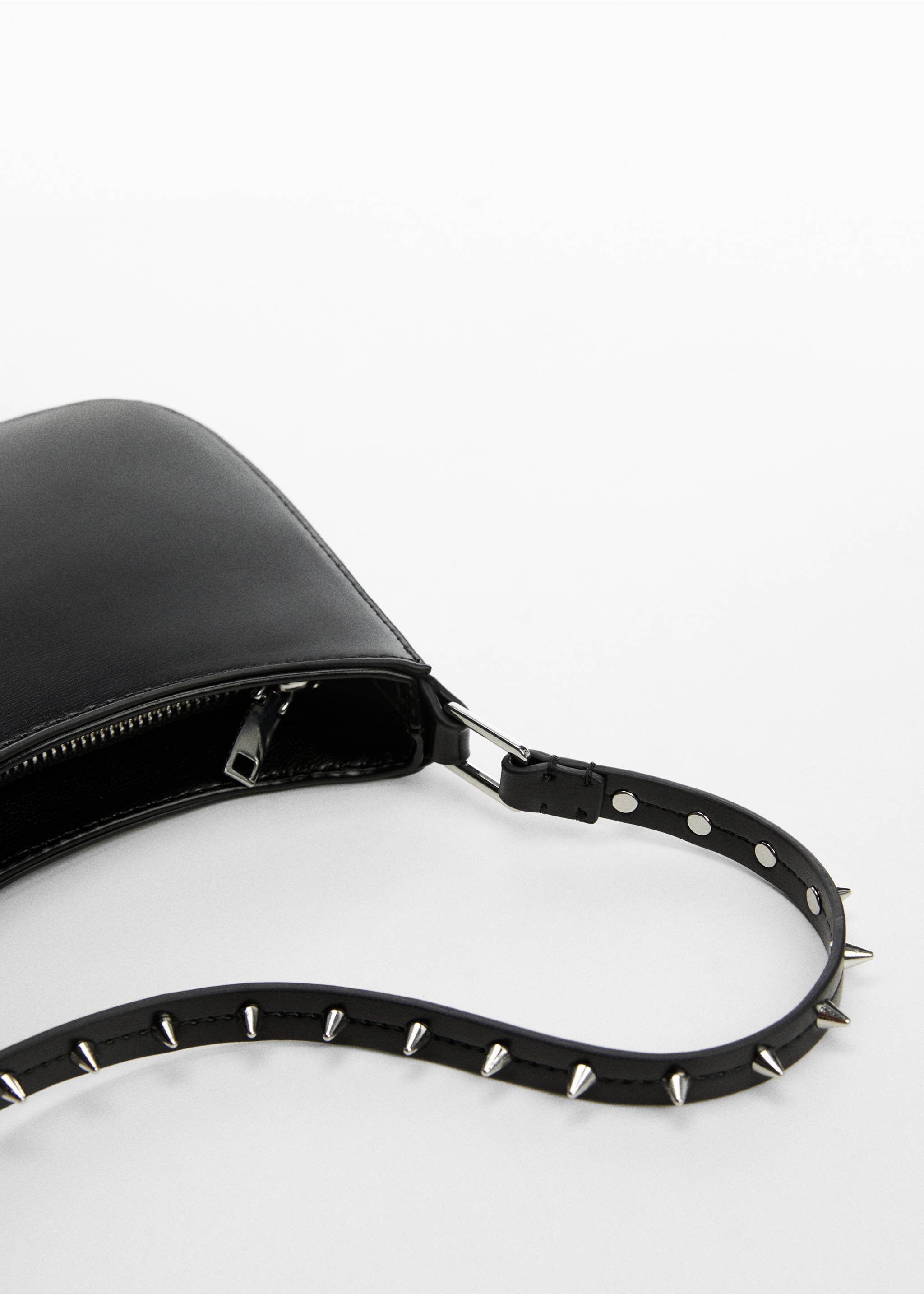 Studs handle bag - Details of the article 1, Black. Ref: 57008279-00.