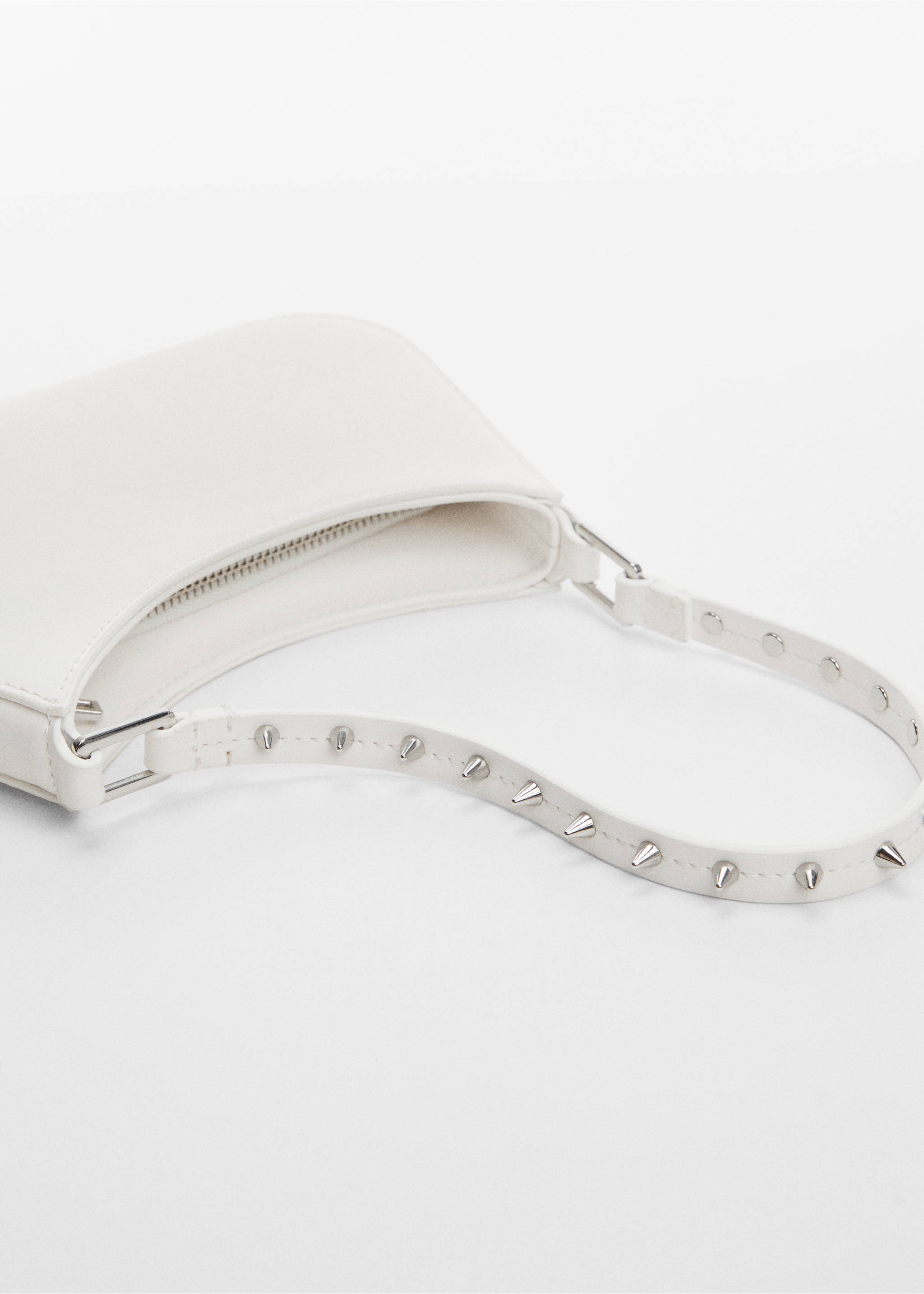 Studs handle bag - Details of the article 1, White. Ref: 57008280-00.