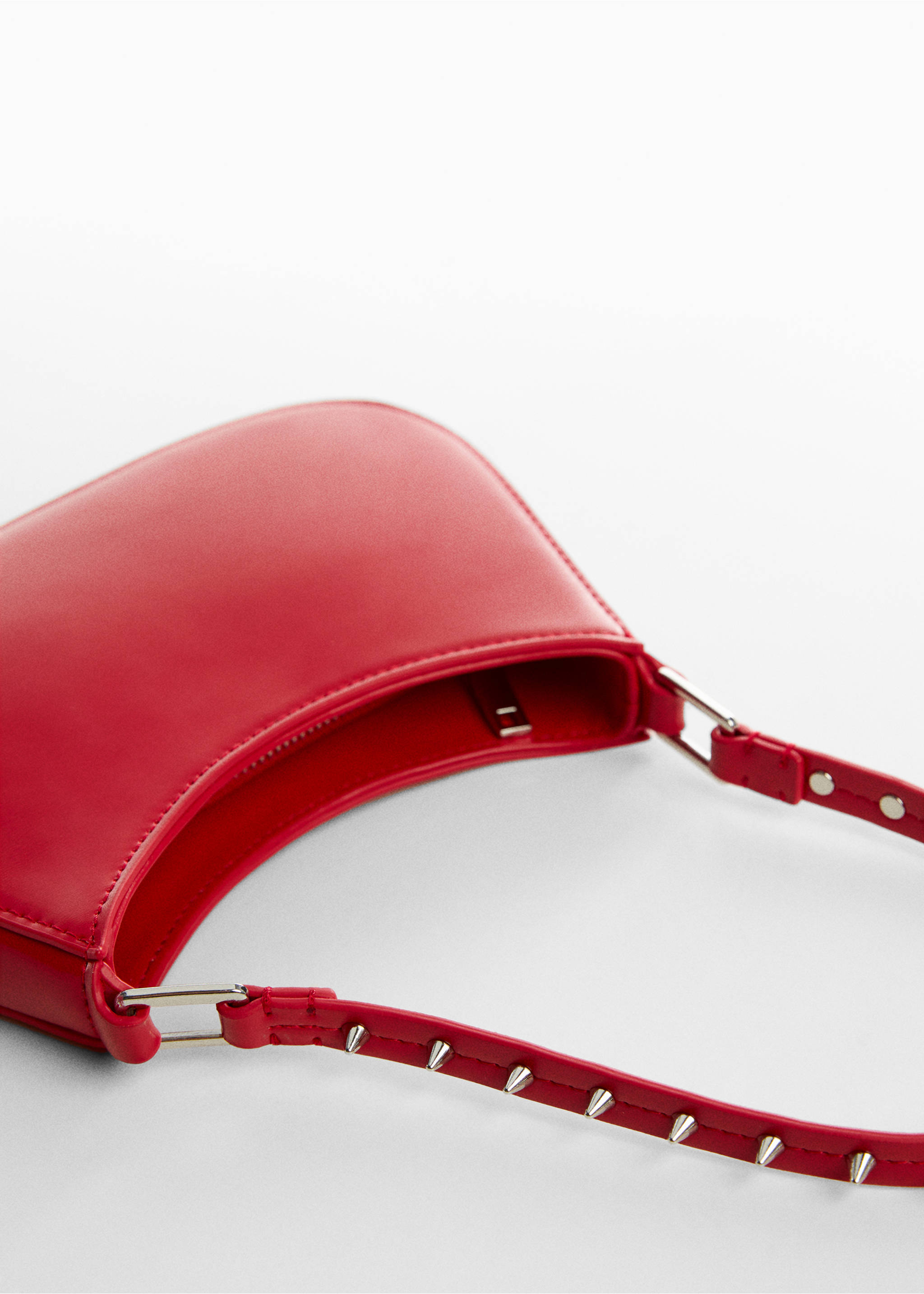 Studs handle bag - Details of the article 1, Red. Ref: 57008280-00.