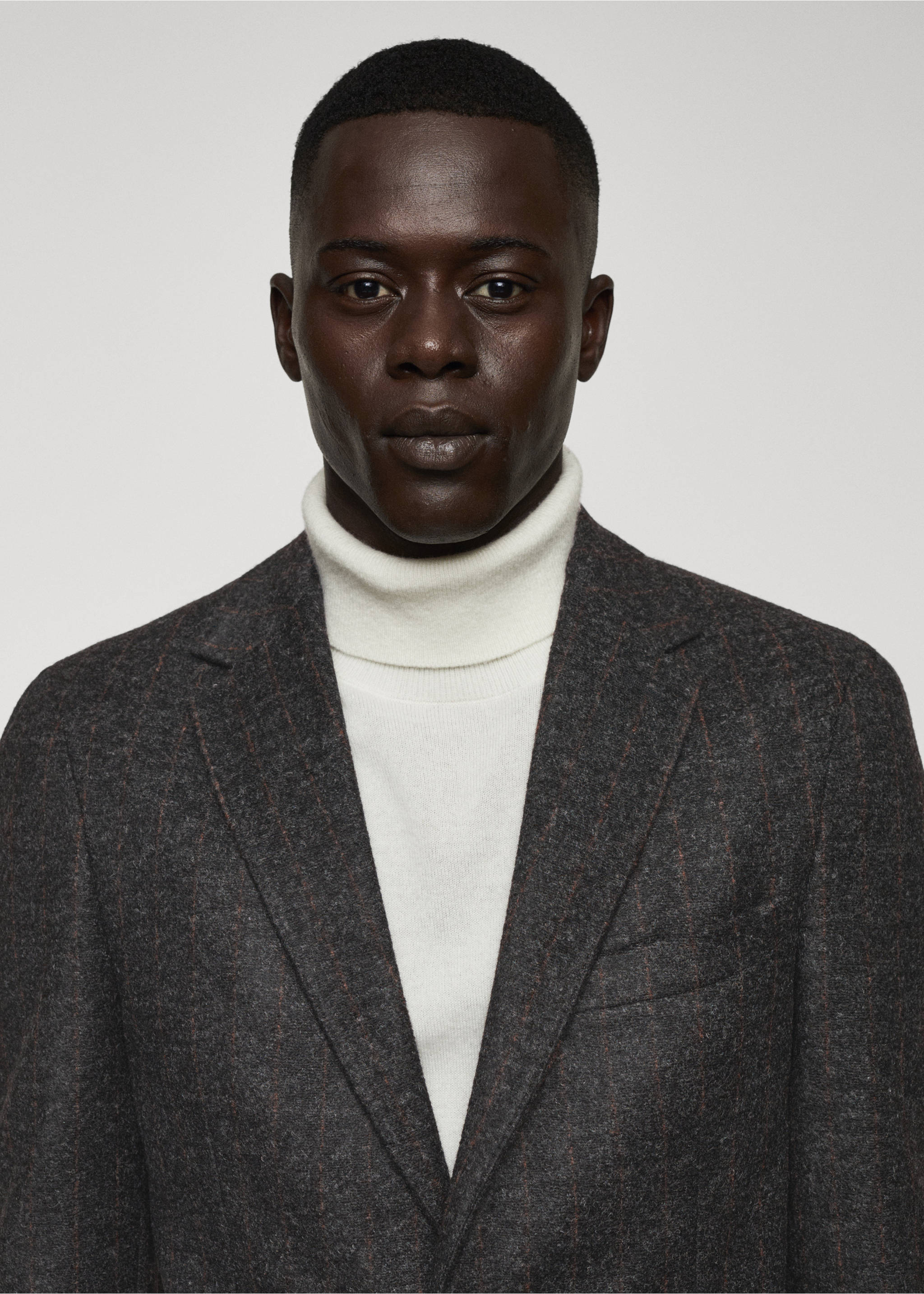 Blazer laine vierge fines rayures - Détail de l'article 1, Gris. Ref: 57008636-00.