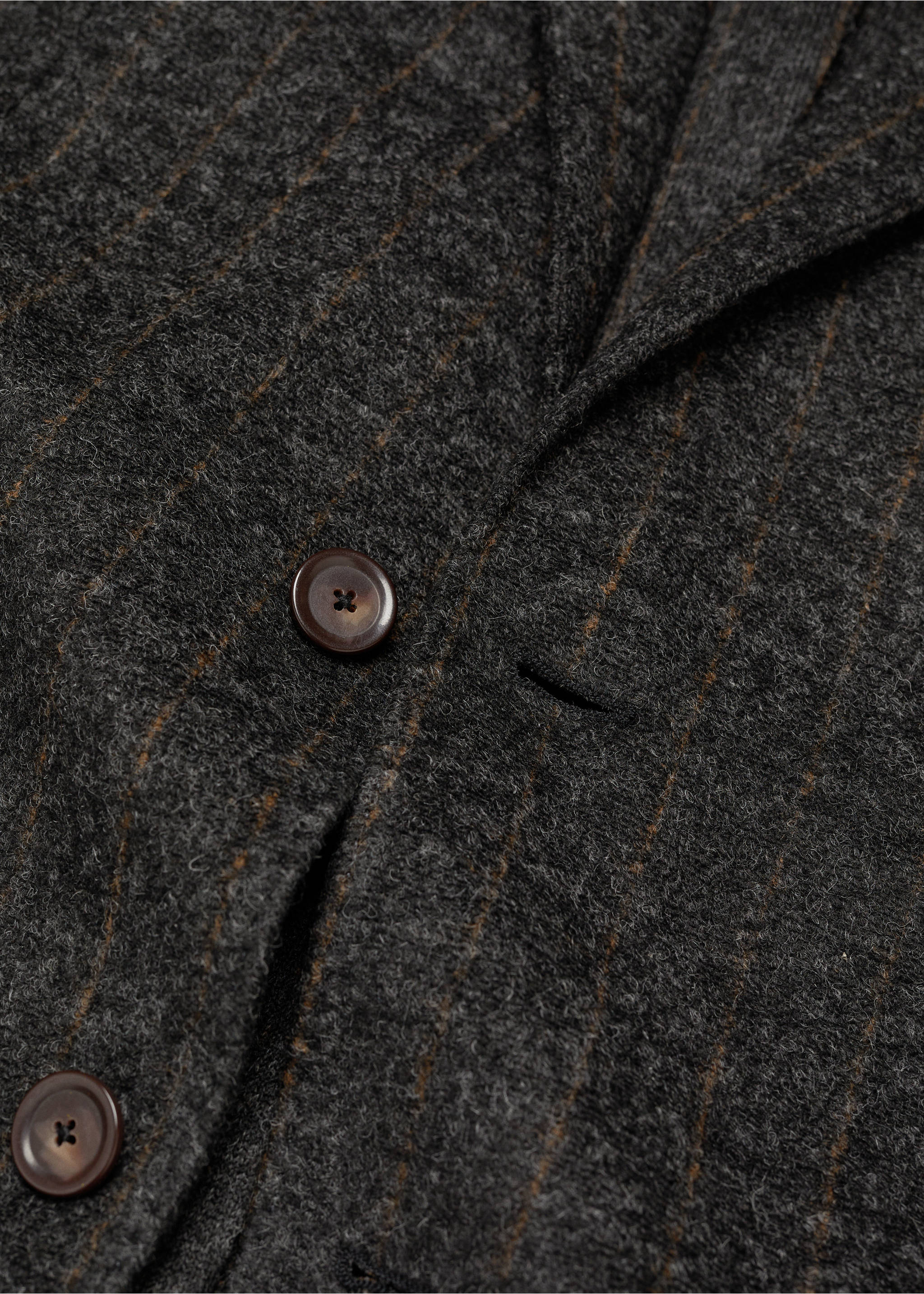 Blazer laine vierge fines rayures - Détail de l'article 0, Gris. Ref: 57008636-00.