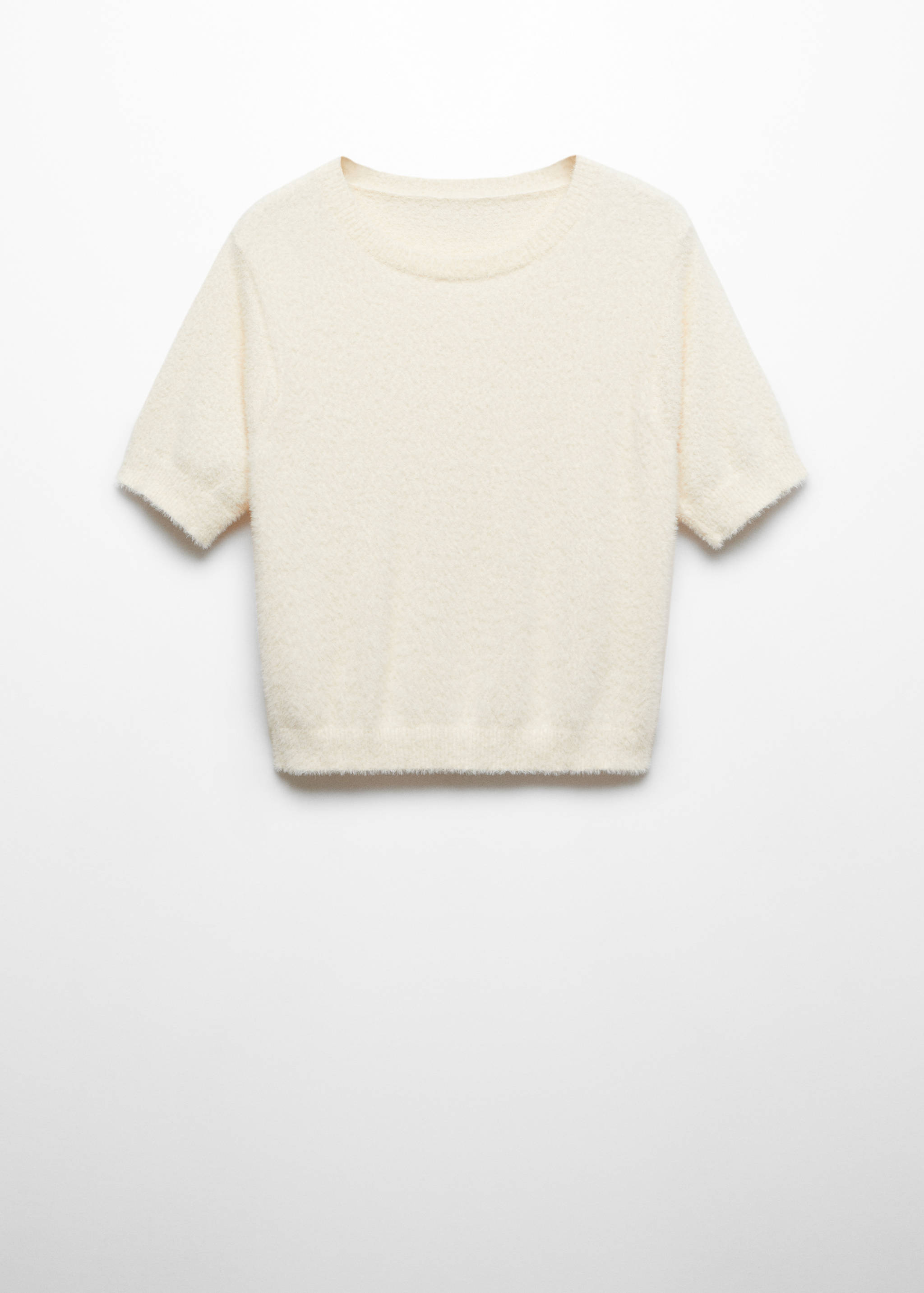 Faux-fur knitted sweater - Article without model