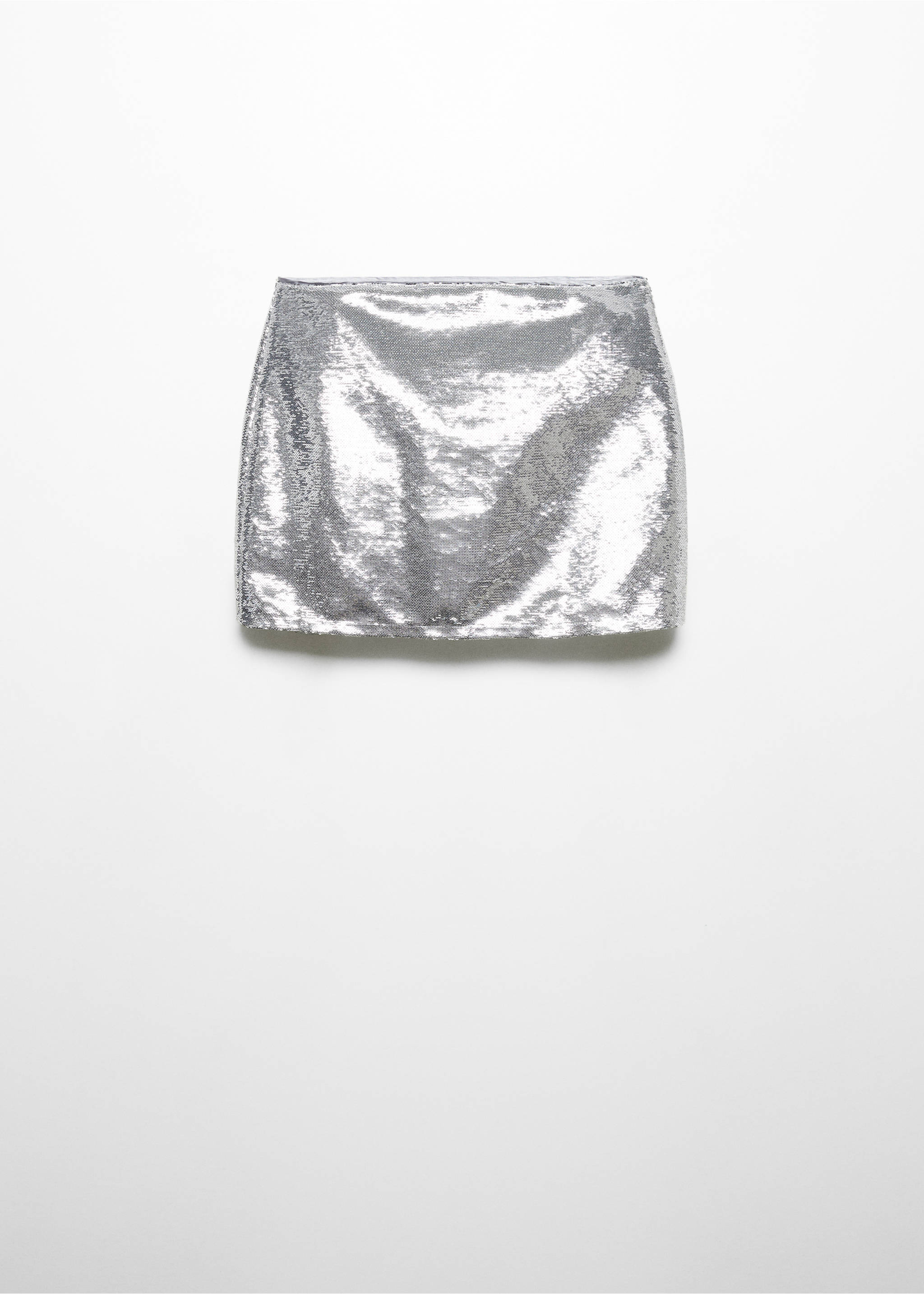 Sequin miniskirt - Article without model, Silver. Ref: 57009099-00.