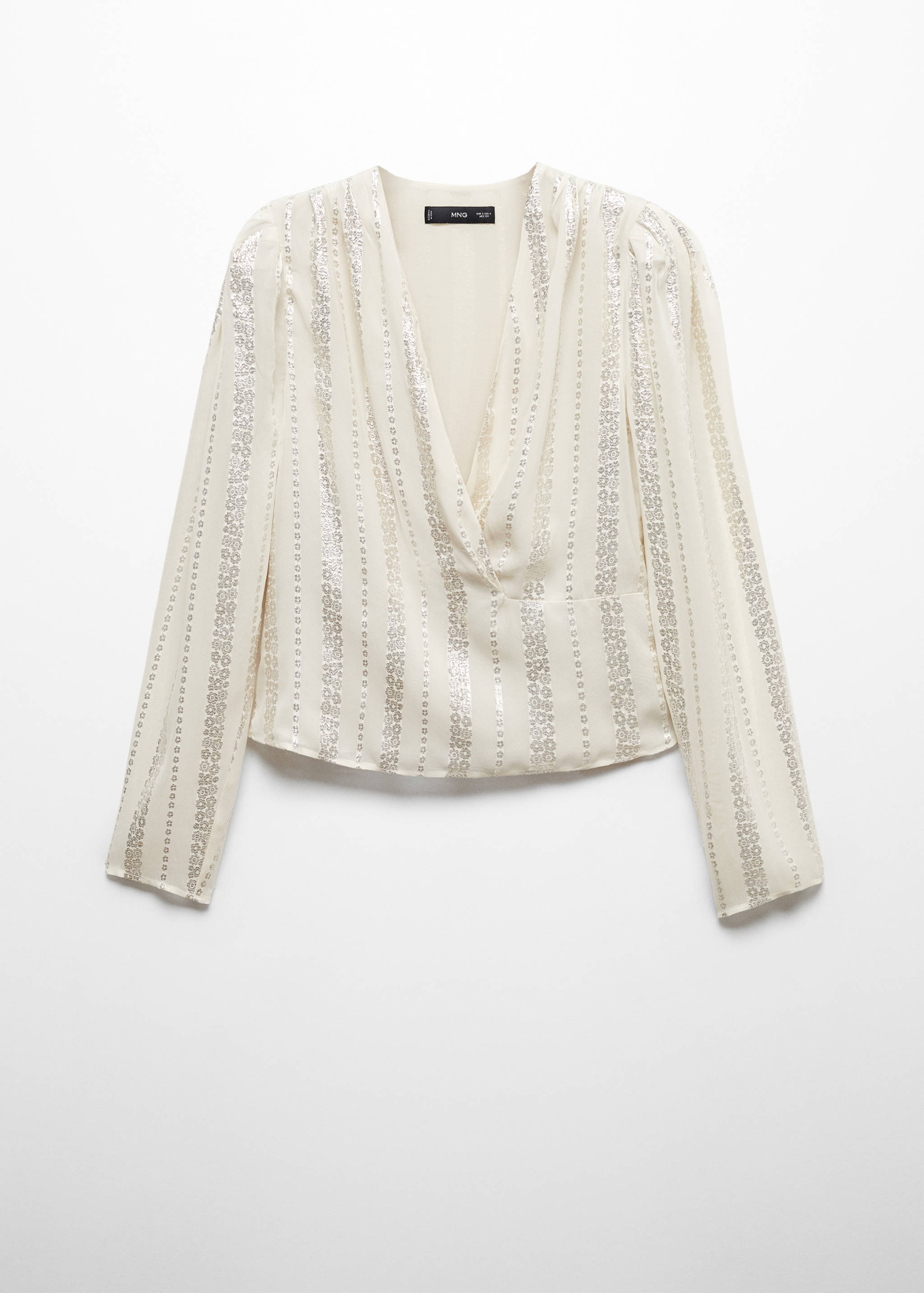 Blouse cache-cœur à fleurs - Article sans modèle