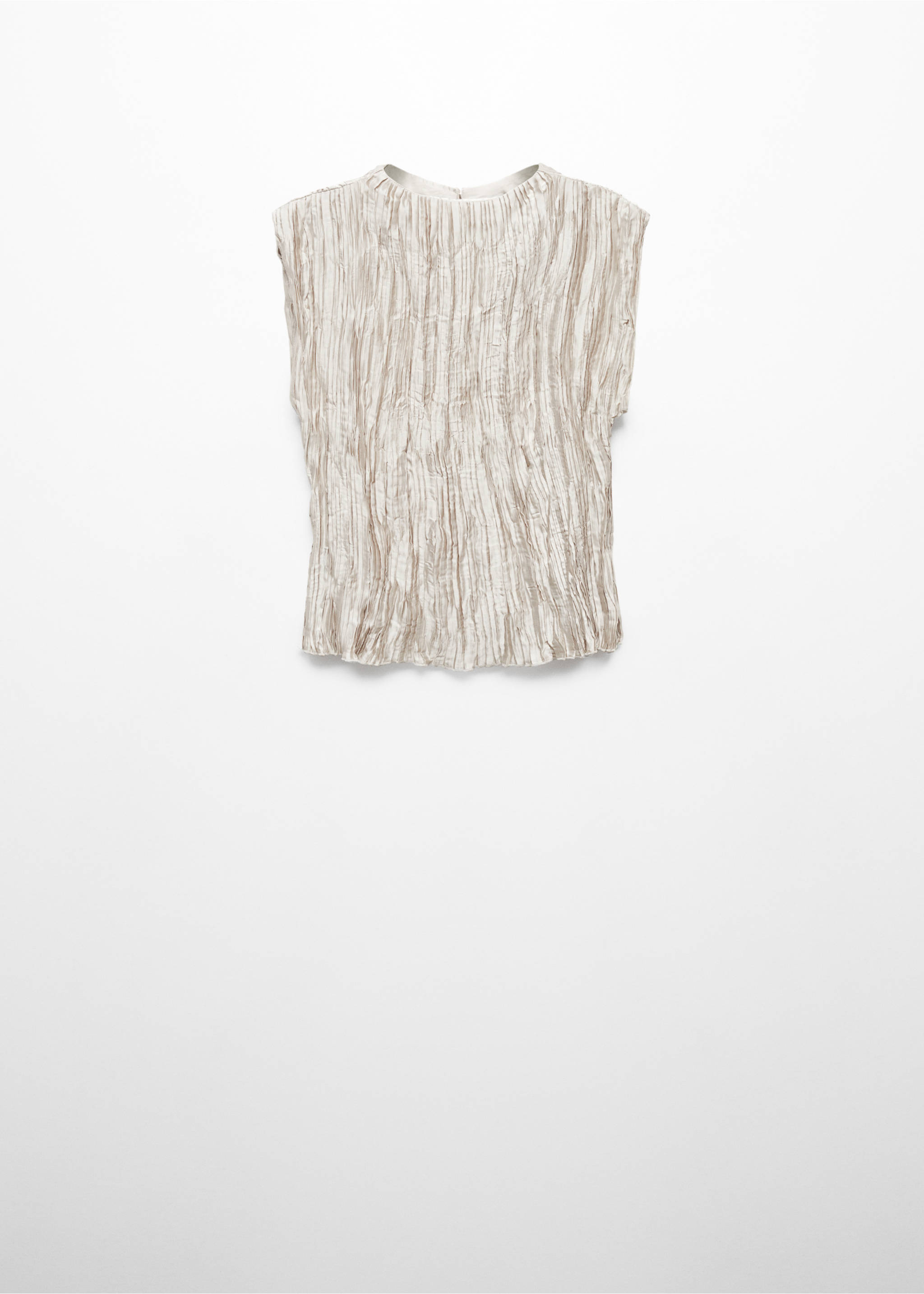 Blouse plissée satinée - Article sans modèle, Gris clair/pastel. Ref: 57009101-00.