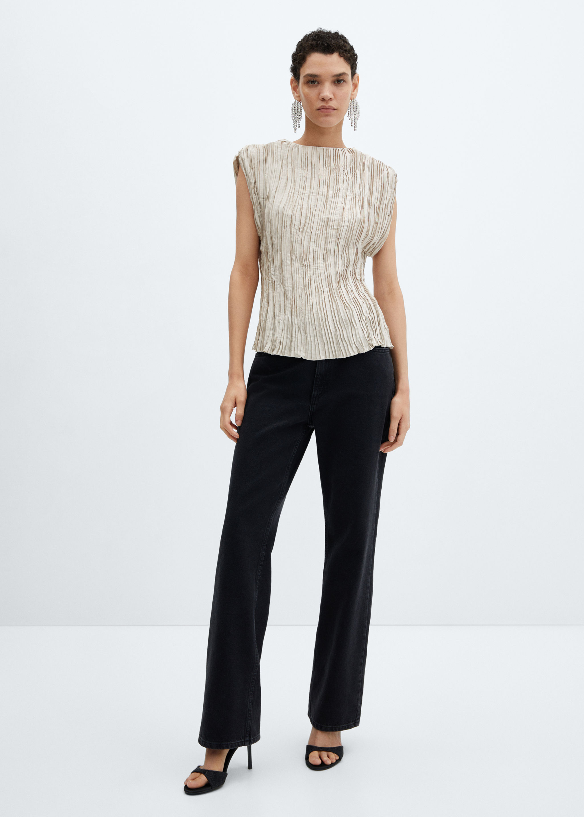 Blouse plissée satinée - Plan général