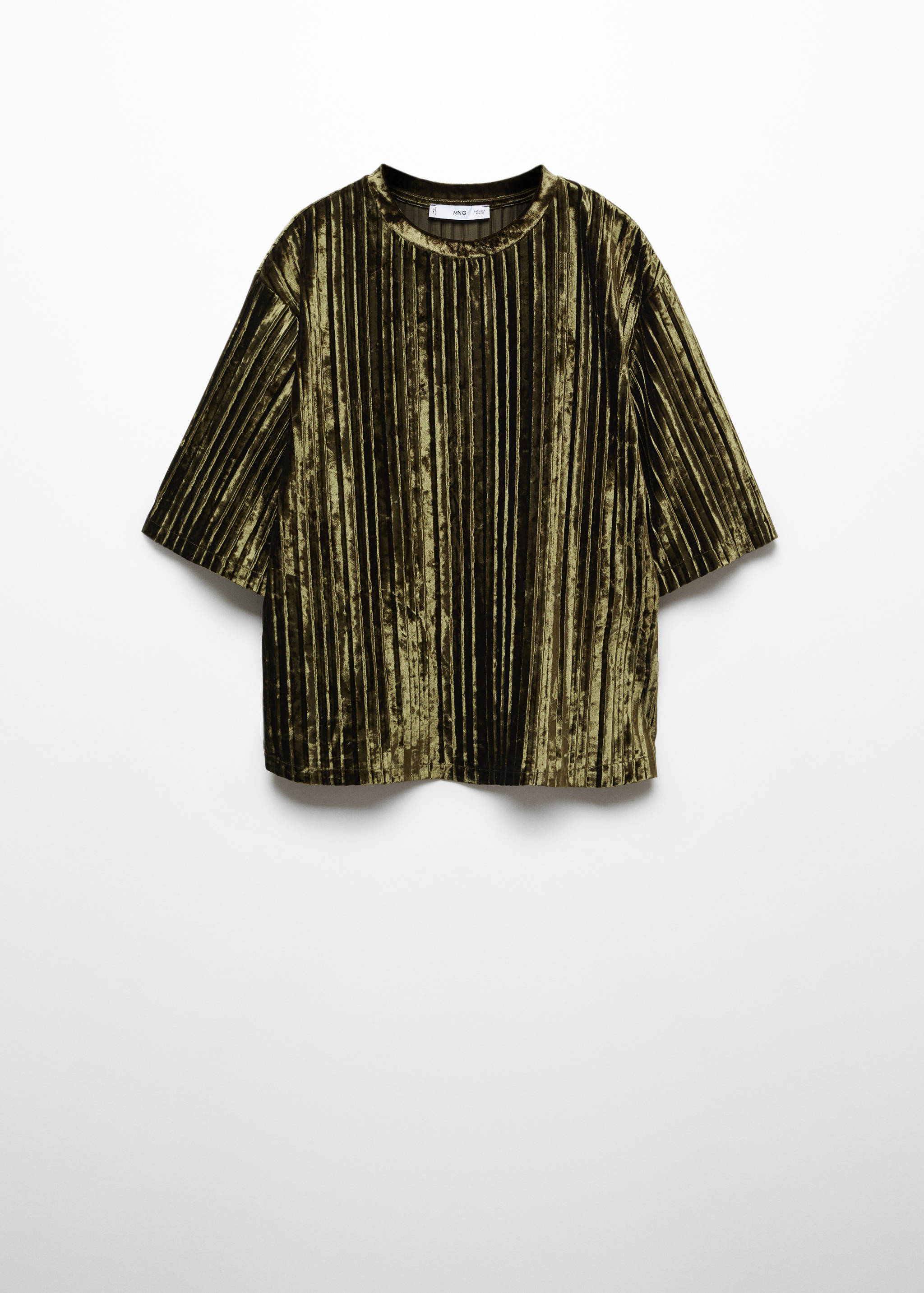 Velvet pleated T-shirt - Article without model
