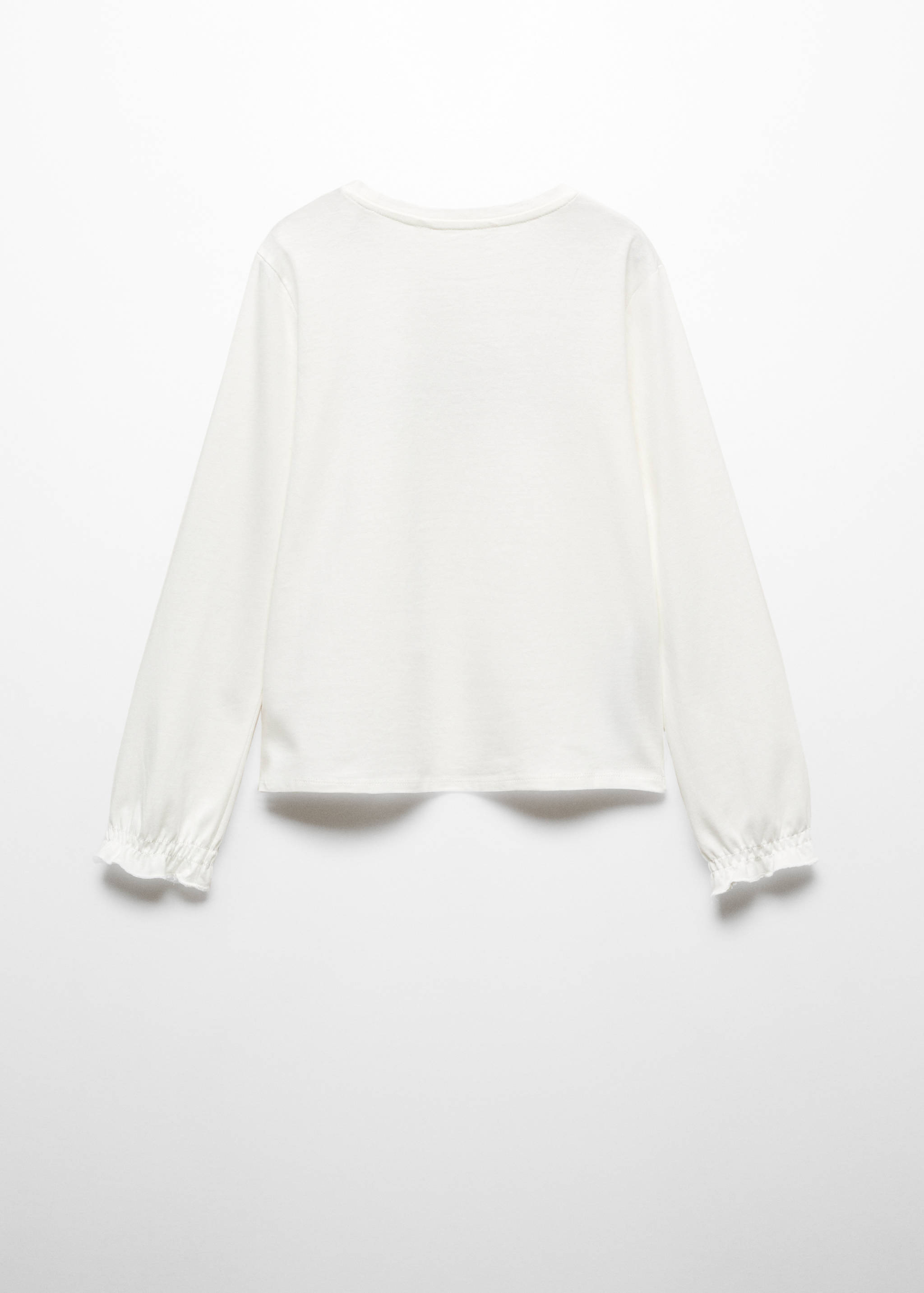 Langärmliges T-Shirt mit Schriftzug - Rückseite des Artikels