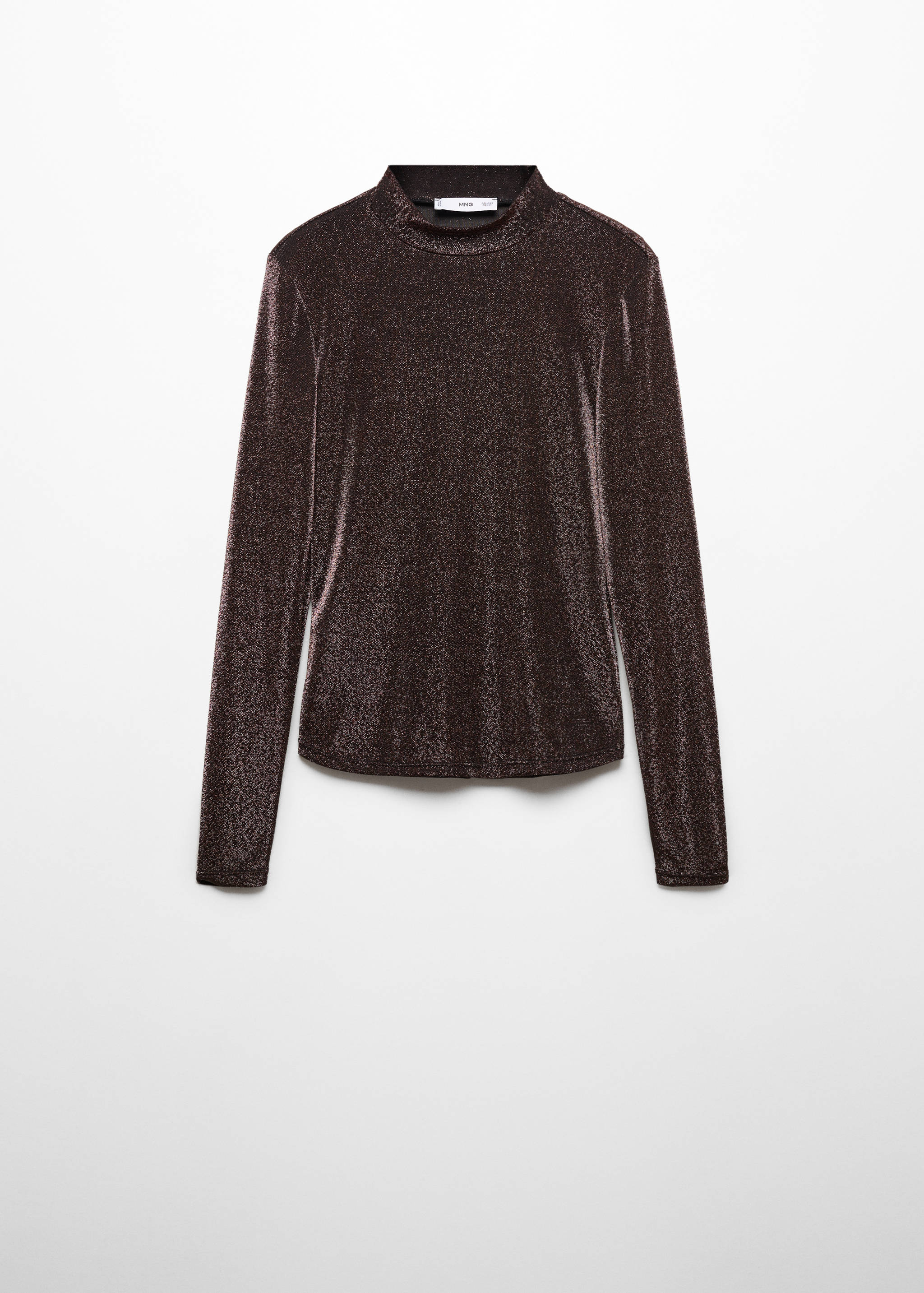 Lurex t-shirt with perkins neck - Article without model