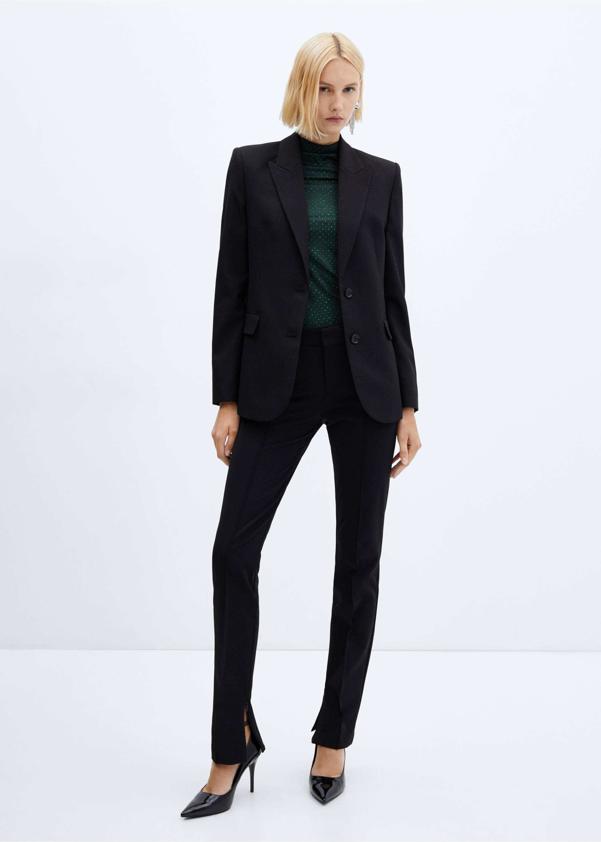 Crystal appliqué T-shirt - General plane, Dark Green. Ref: 57009106-00.