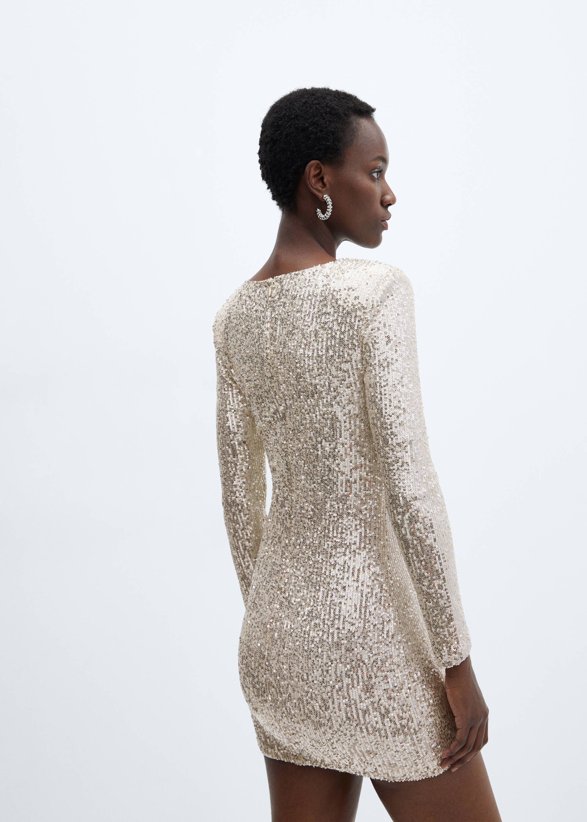 Robe paillettes épaulettes - Verso de l’article