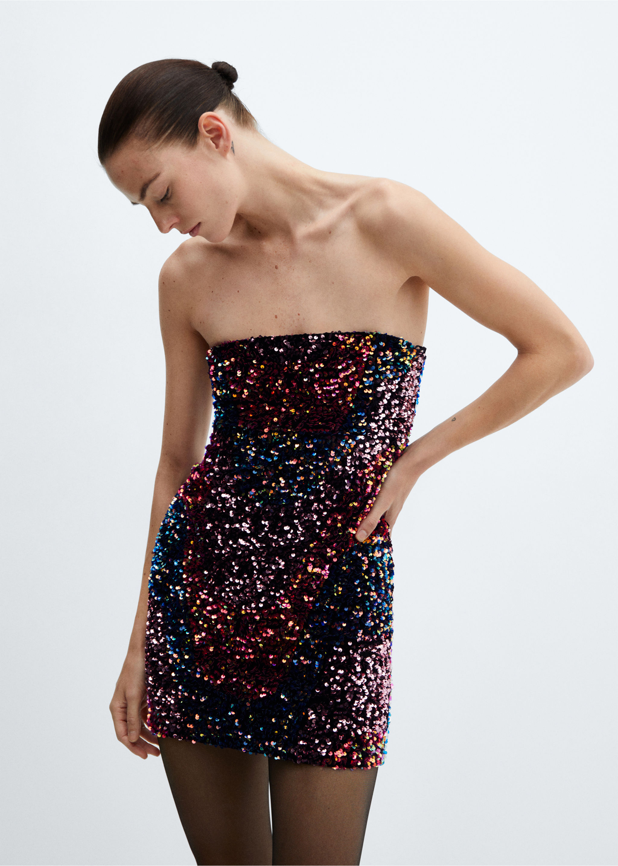 Strapless sequin dress - Medium plane