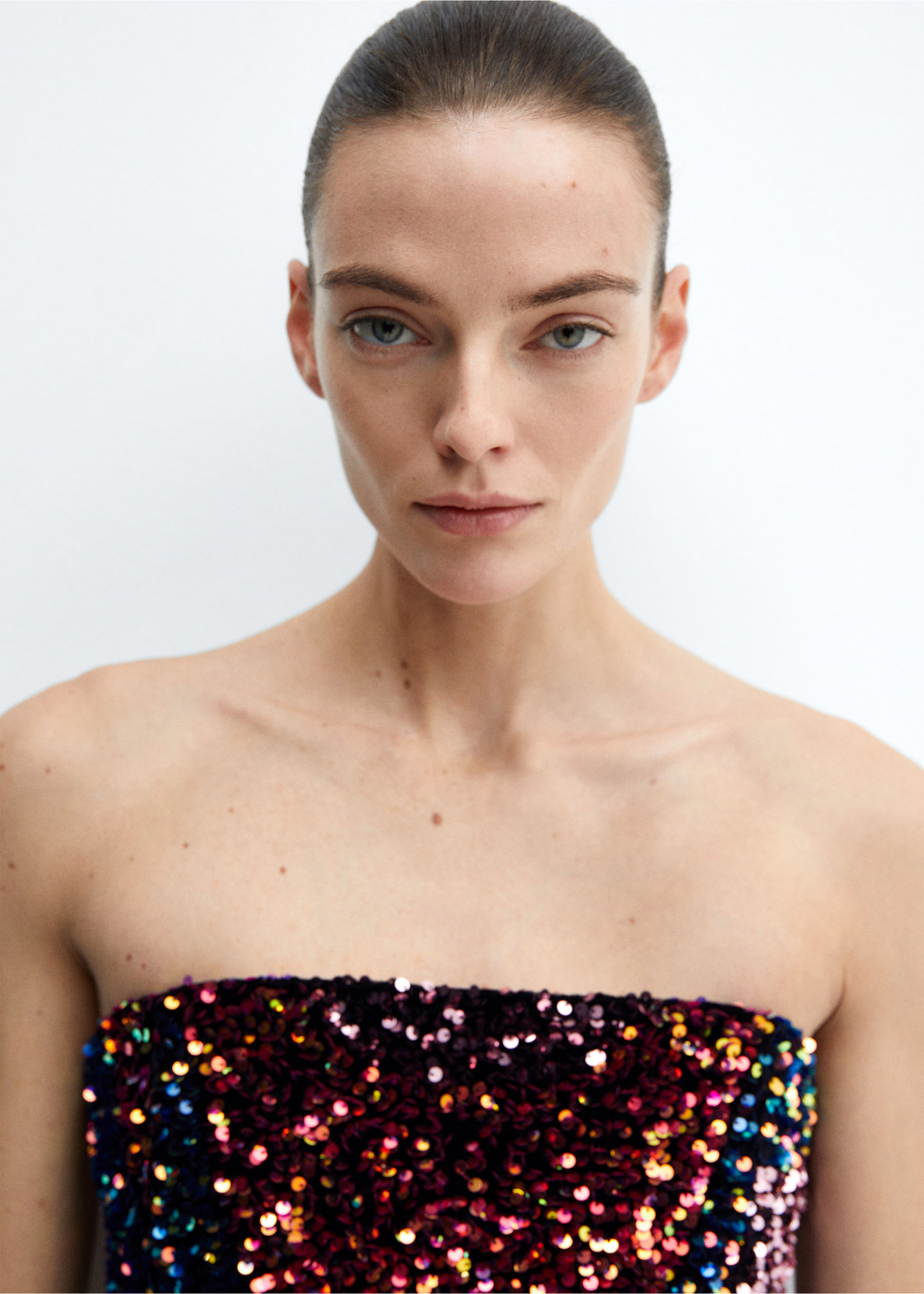 Strapless sequin dress - Details of the article 1