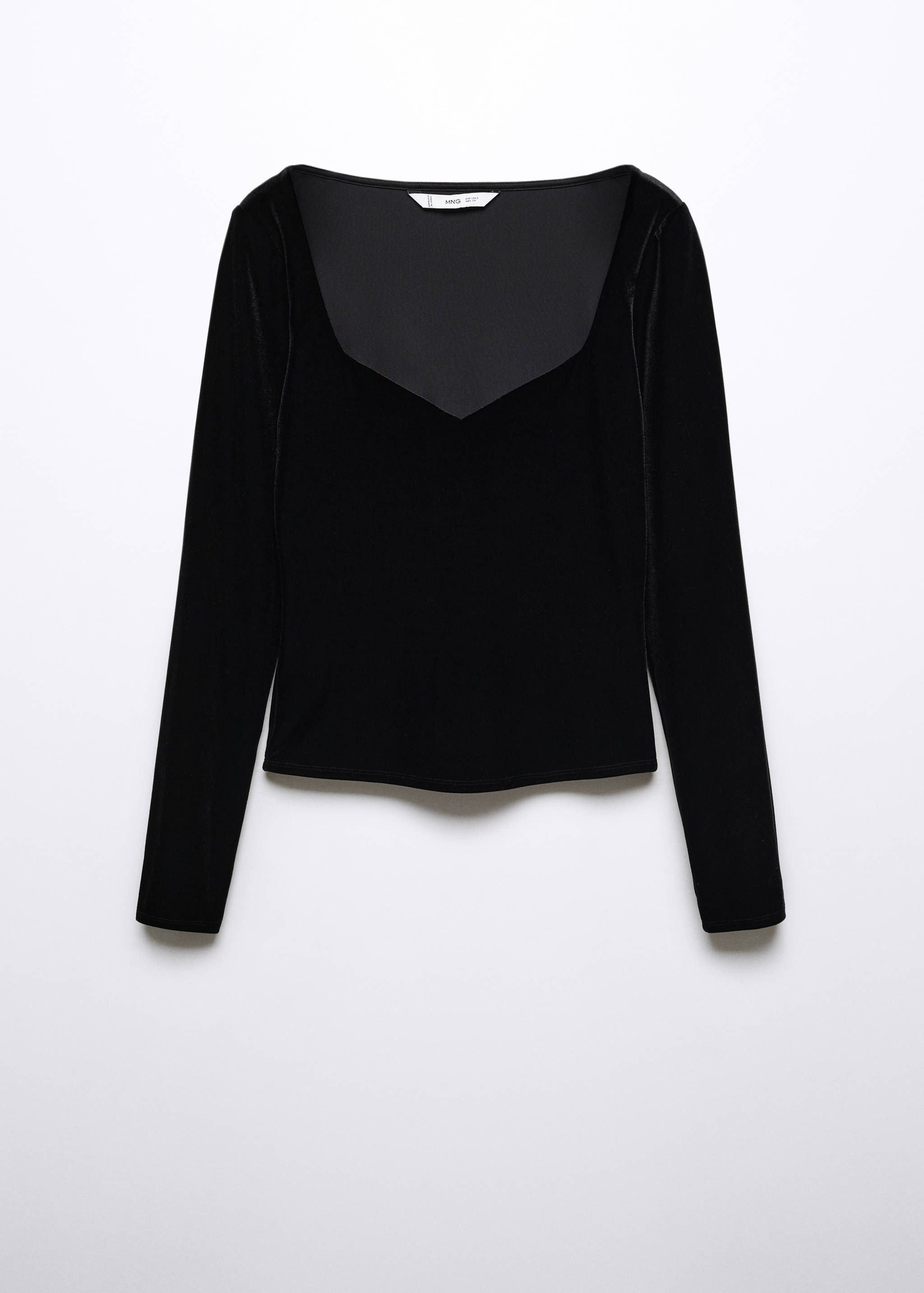 Camiseta terciopelo escotada - Artículo sin modelo