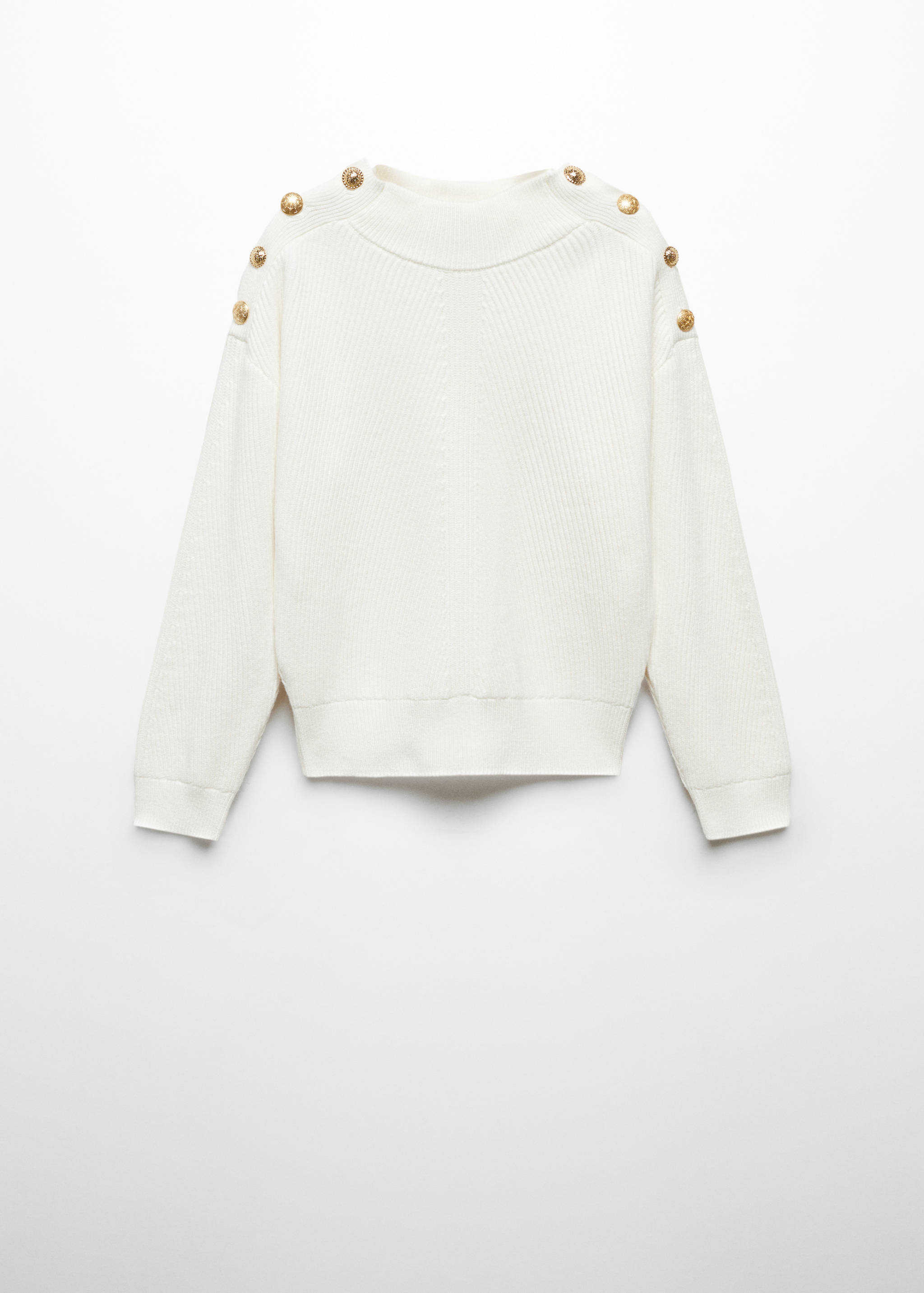 Ribbed sweater with buttons - Article without model