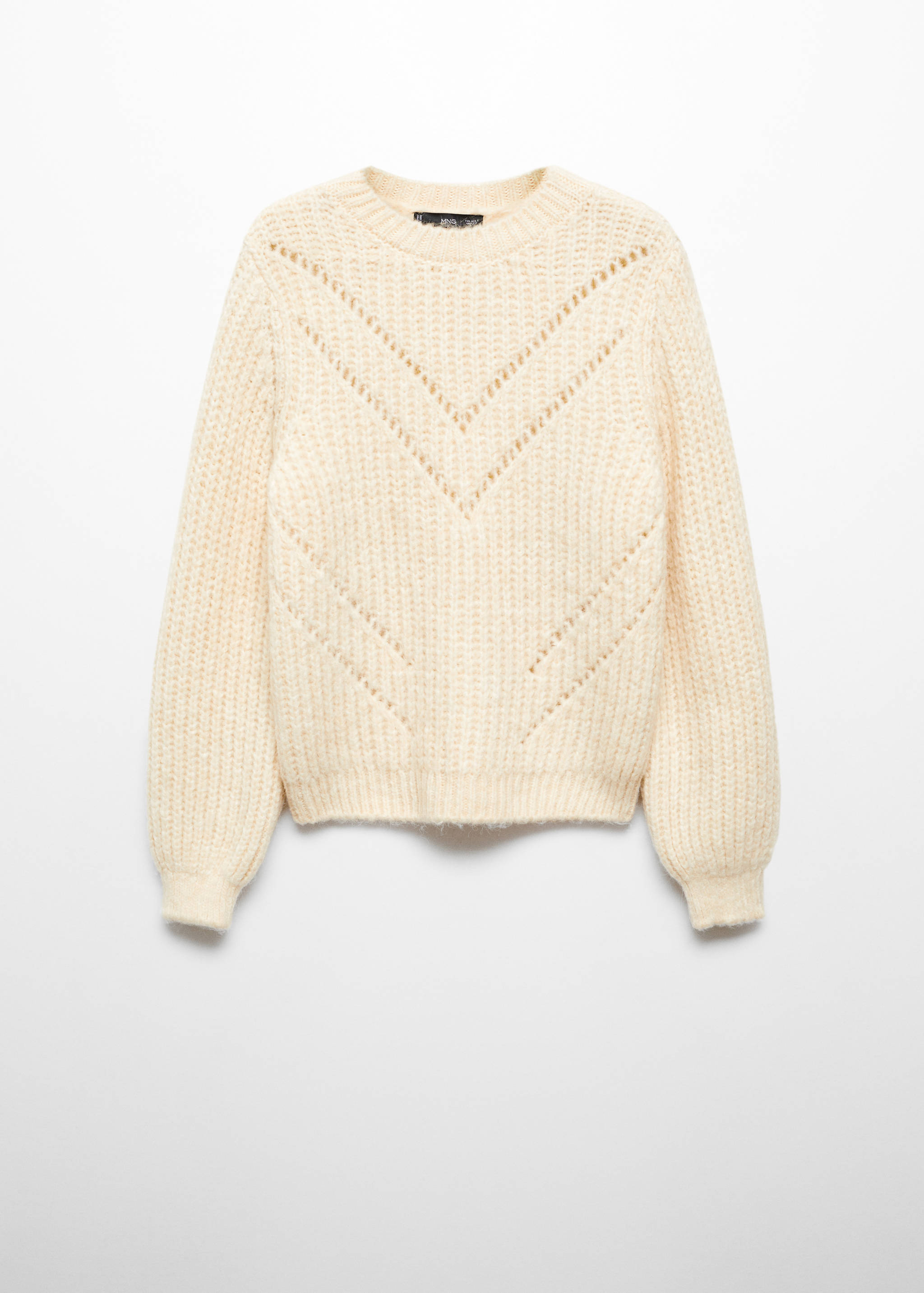 Open work-detail sweater - Article without model